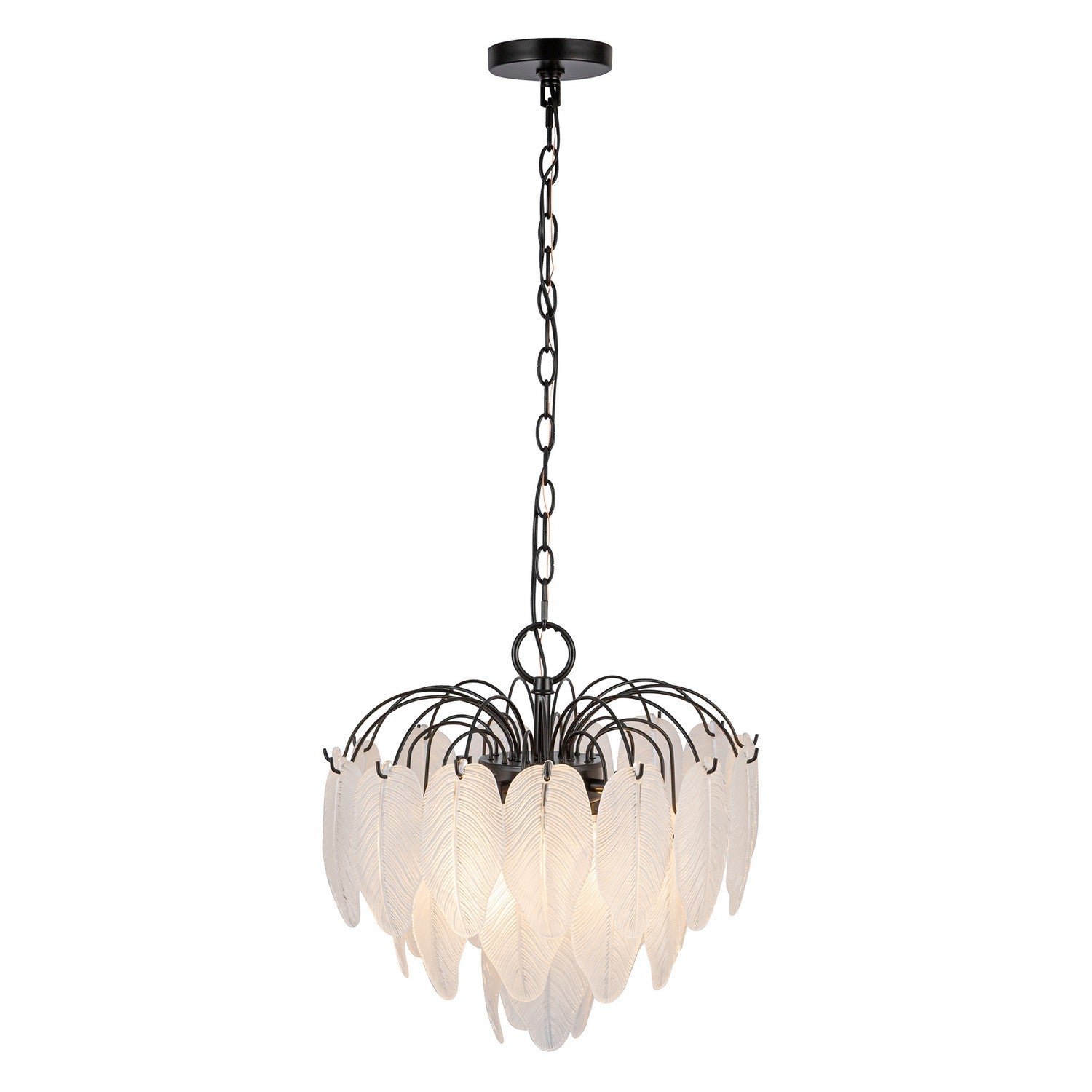 Artcraft Four Light Pendant from the Alessia collection in Black finish