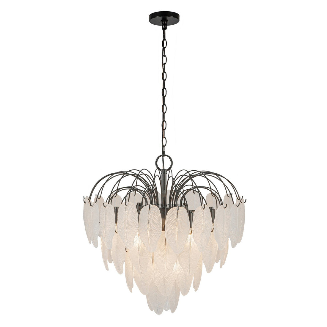 Artcraft Ten Light Chandelier from the Alessia collection in Black finish