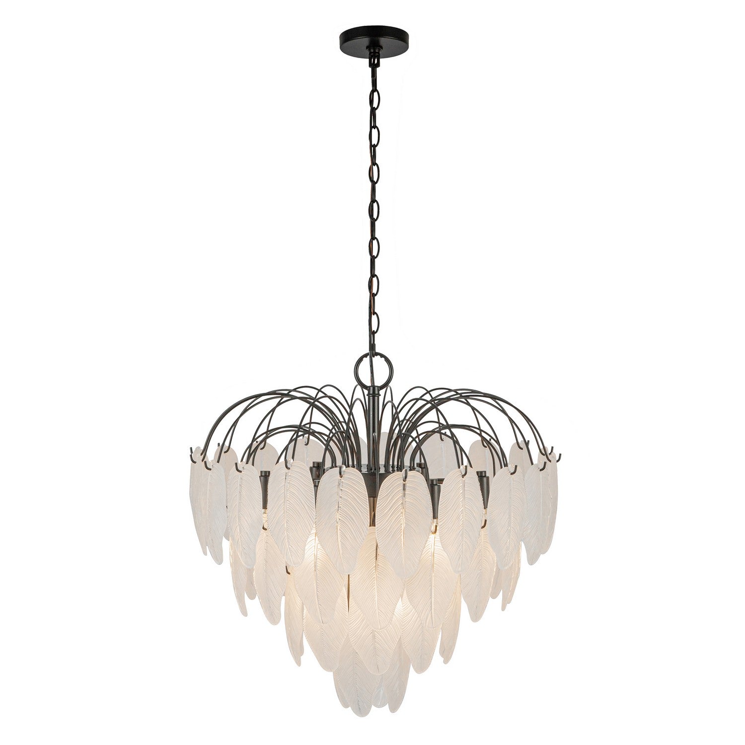 Artcraft Ten Light Chandelier from the Alessia collection in Black finish