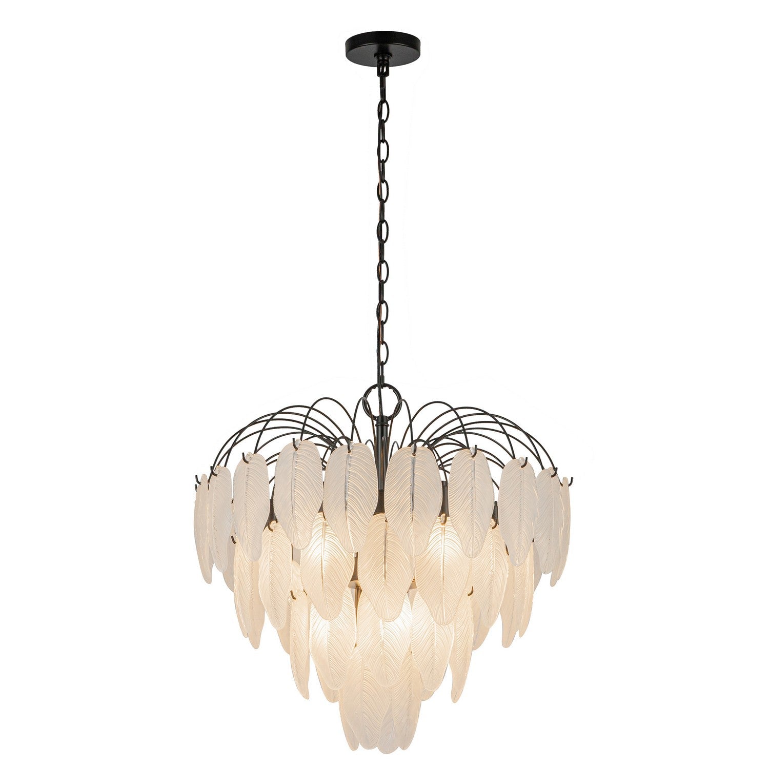 Artcraft Ten Light Chandelier from the Alessia collection in Black finish