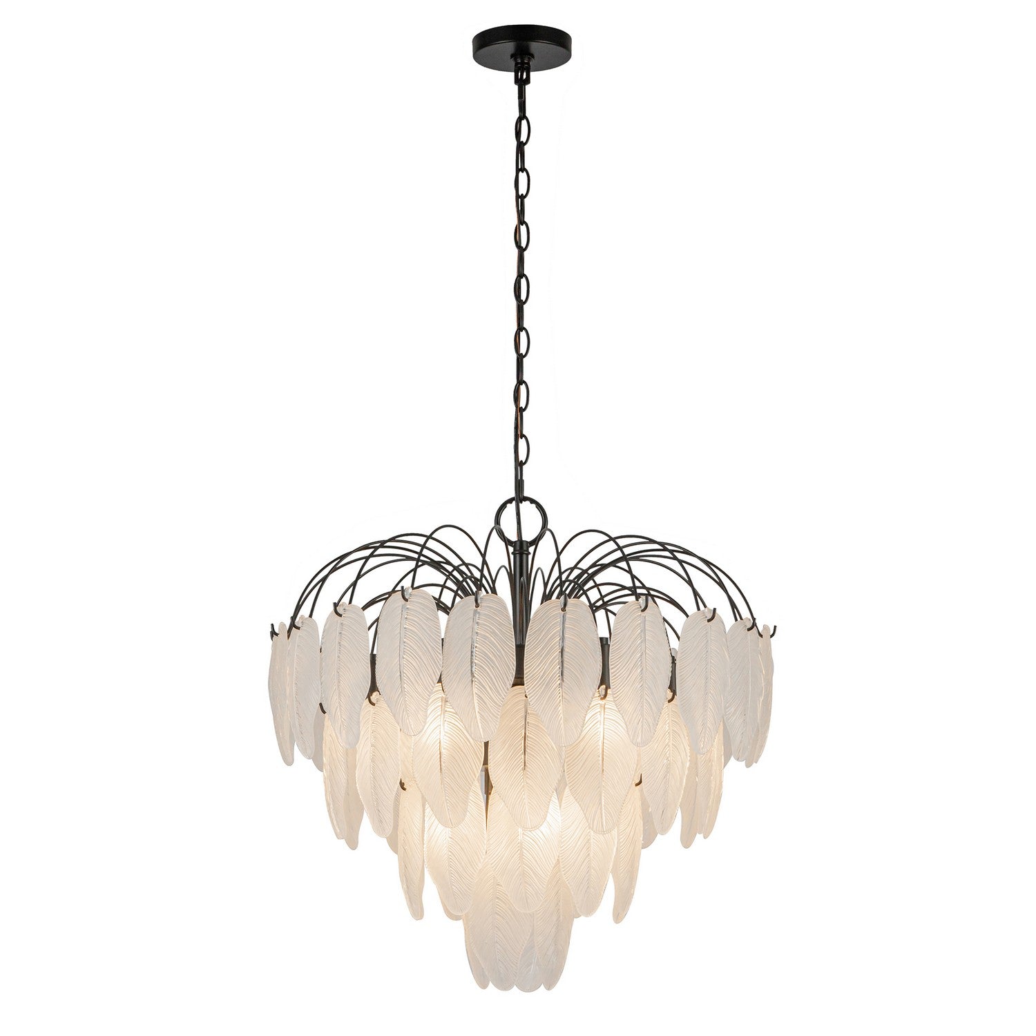 Artcraft Ten Light Chandelier from the Alessia collection in Black finish