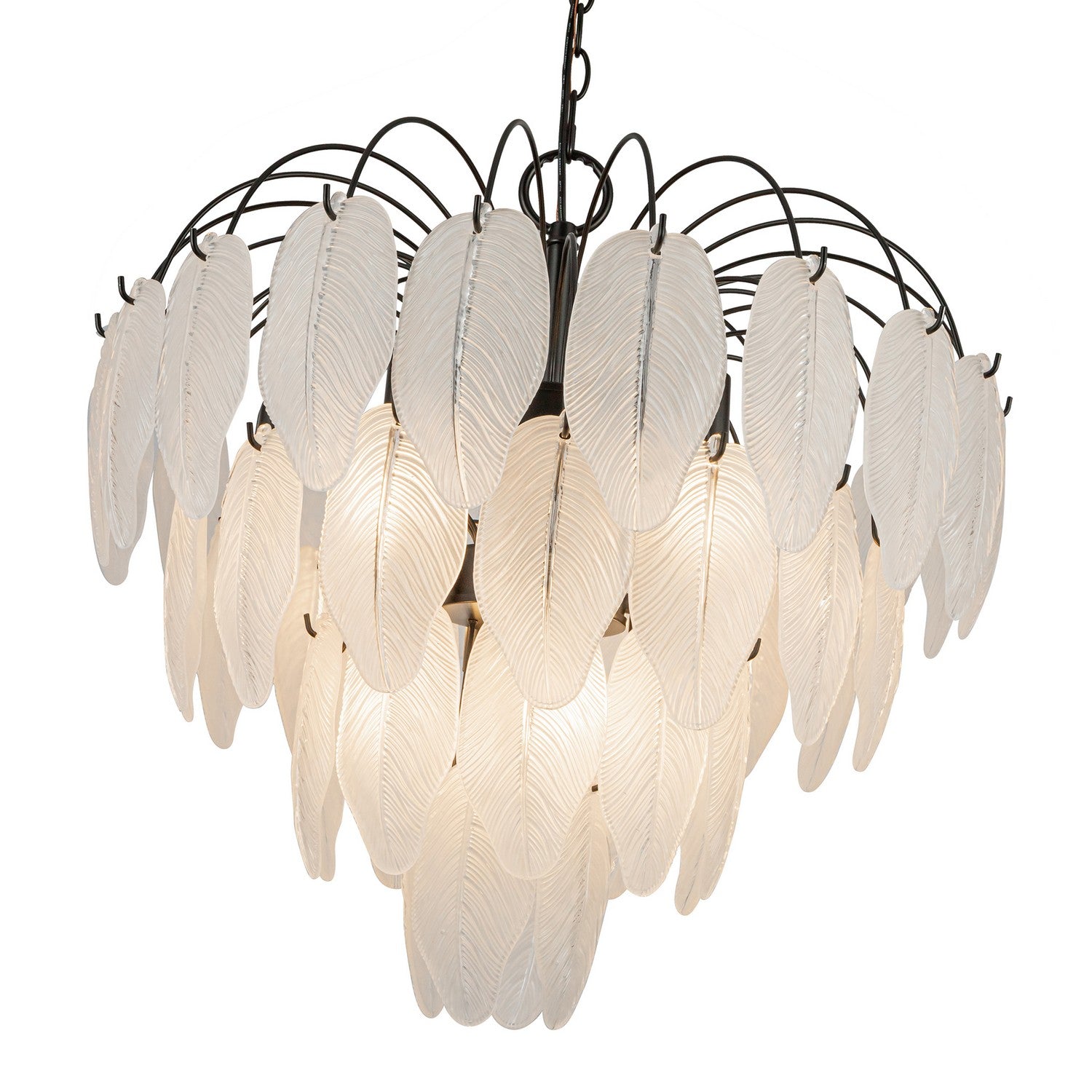 Artcraft Ten Light Chandelier from the Alessia collection in Black finish