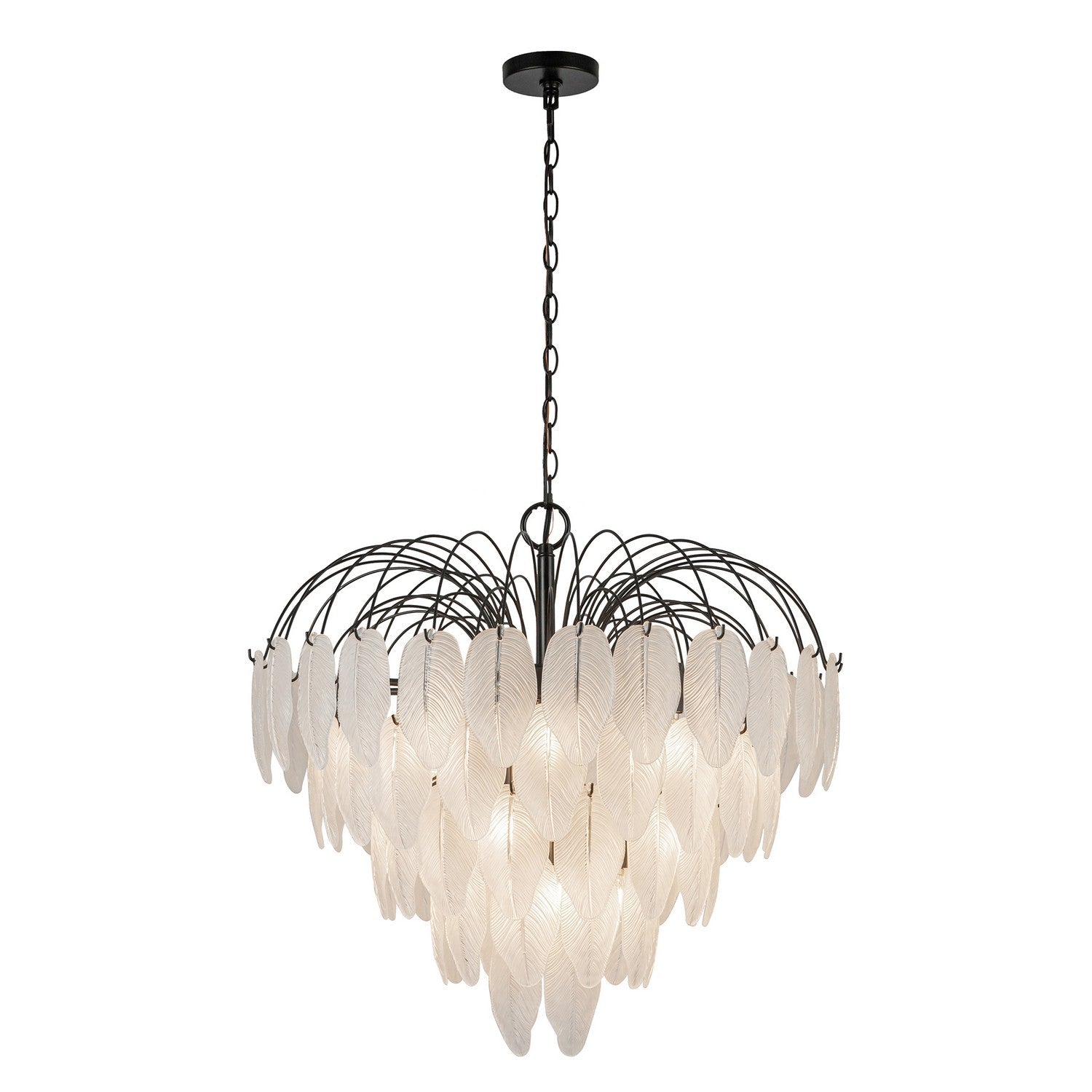 Artcraft 19 Light Chandelier from the Alessia collection in Black finish