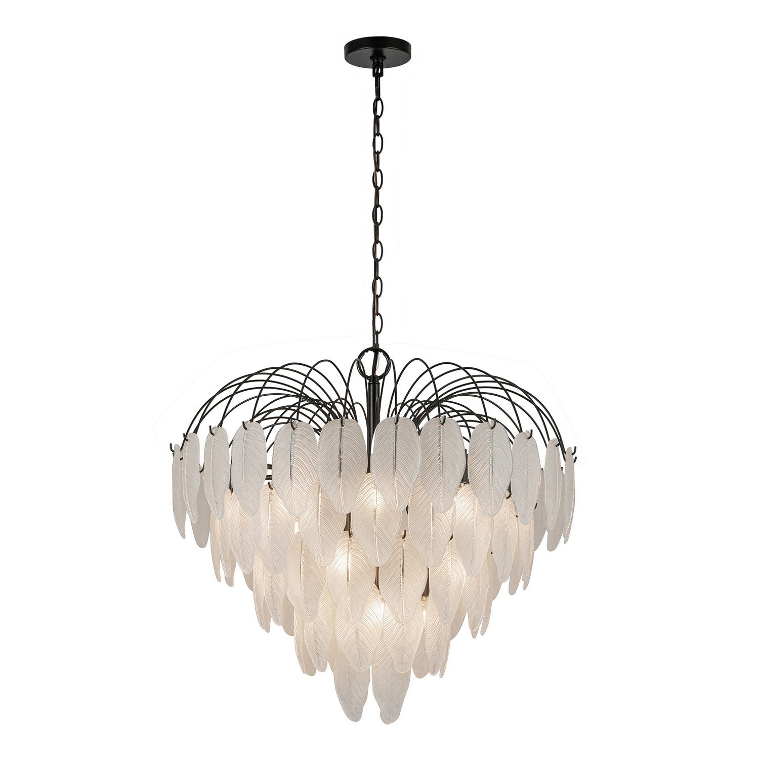 Artcraft 19 Light Chandelier from the Alessia collection in Black finish