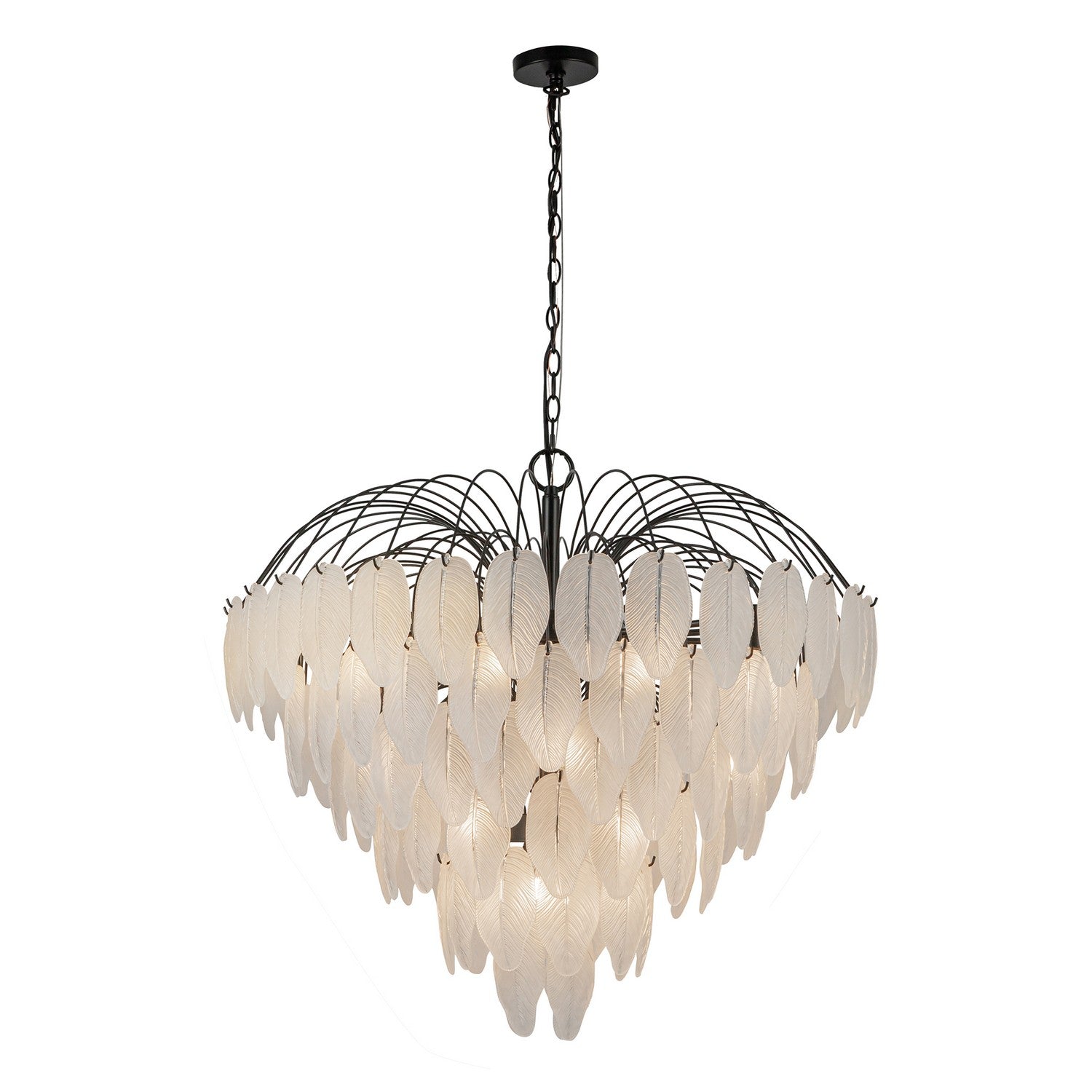 Artcraft 24 Light Chandelier from the Alessia collection in Black finish