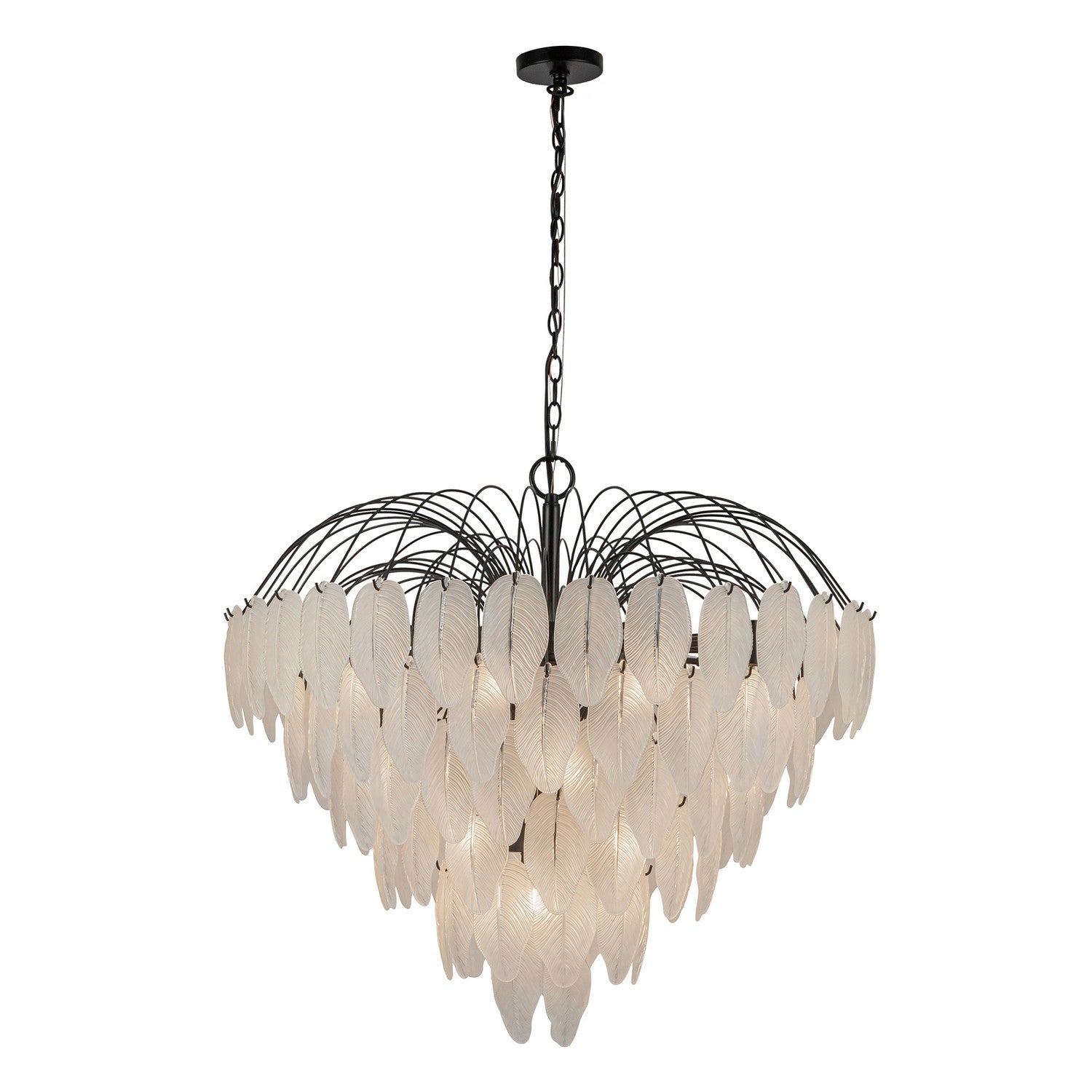 Artcraft 24 Light Chandelier from the Alessia collection in Black finish