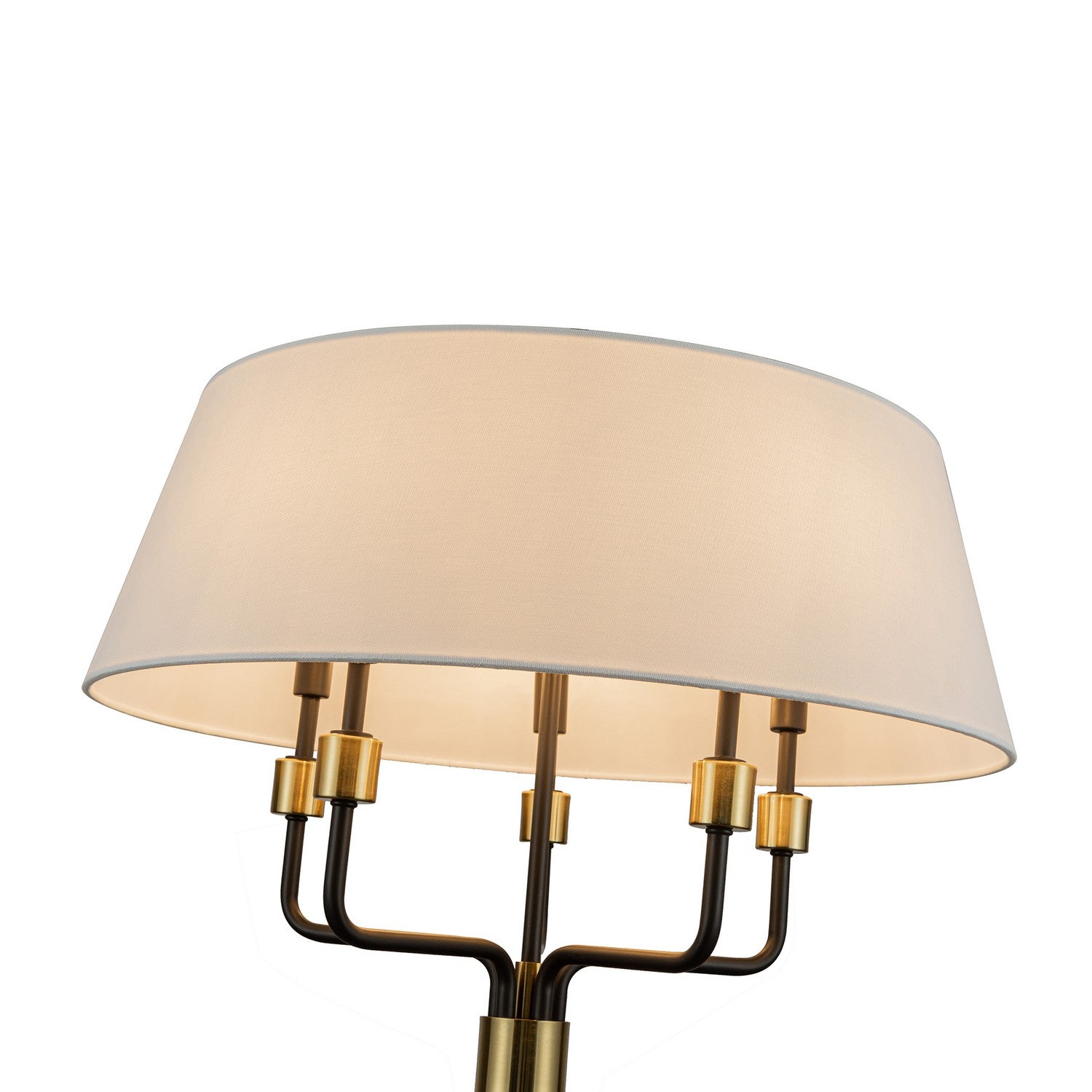 Artcraft Five Light Pendant from the Providence collection in Black, Brushed Brass finish