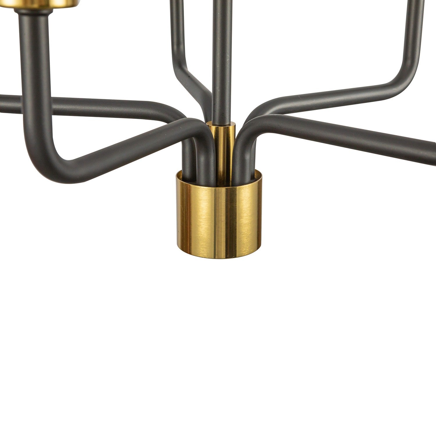 Artcraft Five Light Pendant from the Providence collection in Black, Brushed Brass finish