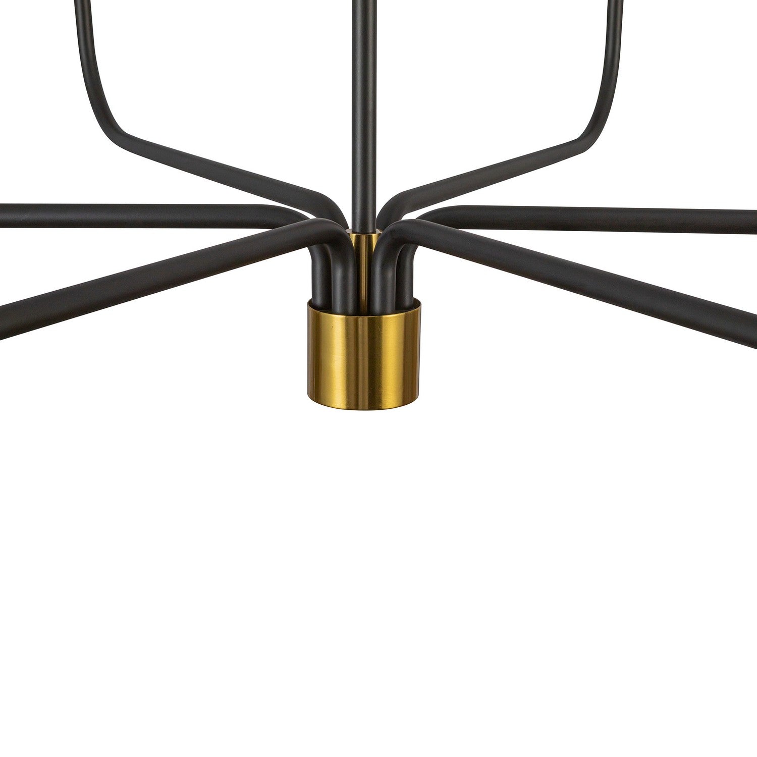 Artcraft Six Light Chandelier from the Providence collection in Black, Brushed Brass finish