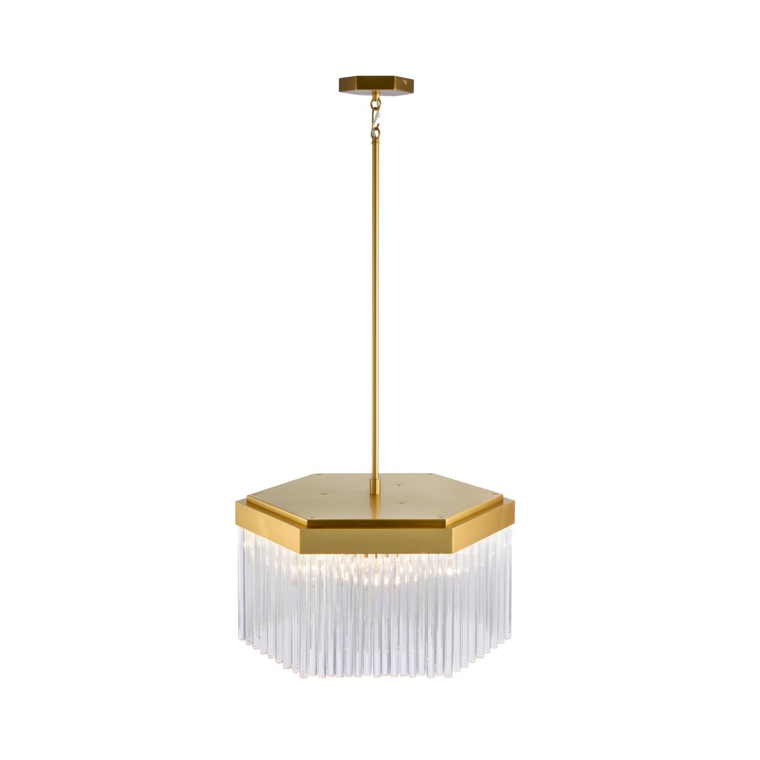 Artcraft Seven Light Chandelier from the Emma collection in Brushed Brass finish