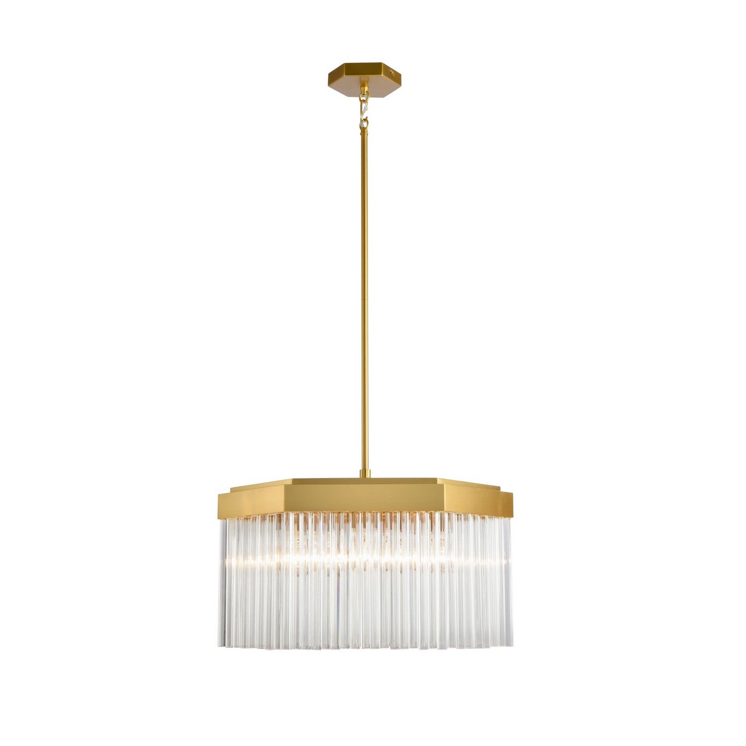 Artcraft Seven Light Chandelier from the Emma collection in Brushed Brass finish