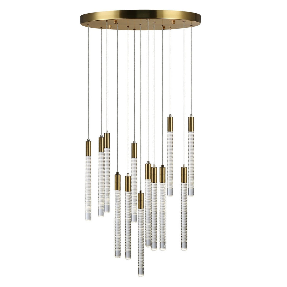 Artcraft LED Chandelier from the Celine collection in Brass finish