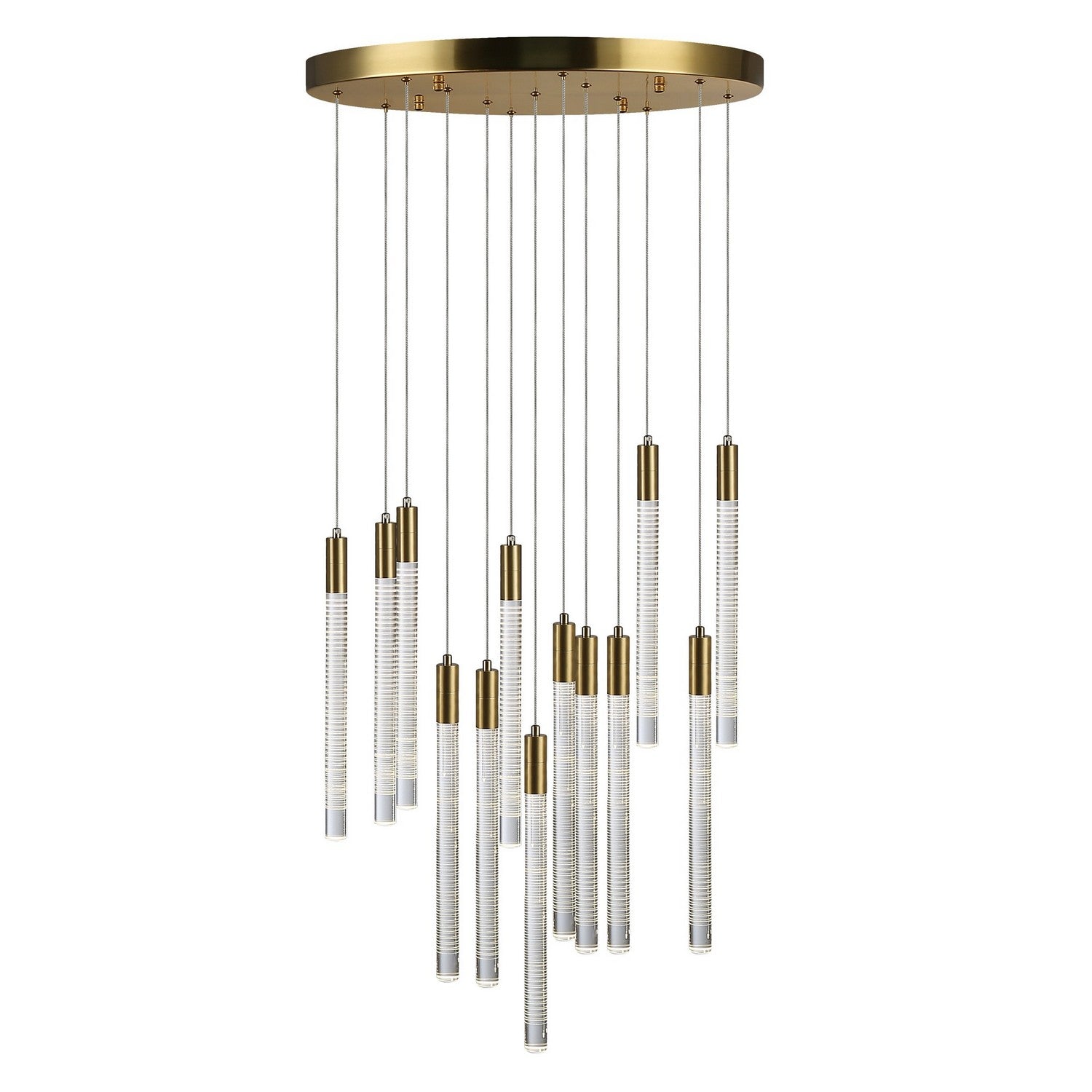 Artcraft LED Chandelier from the Celine collection in Brass finish