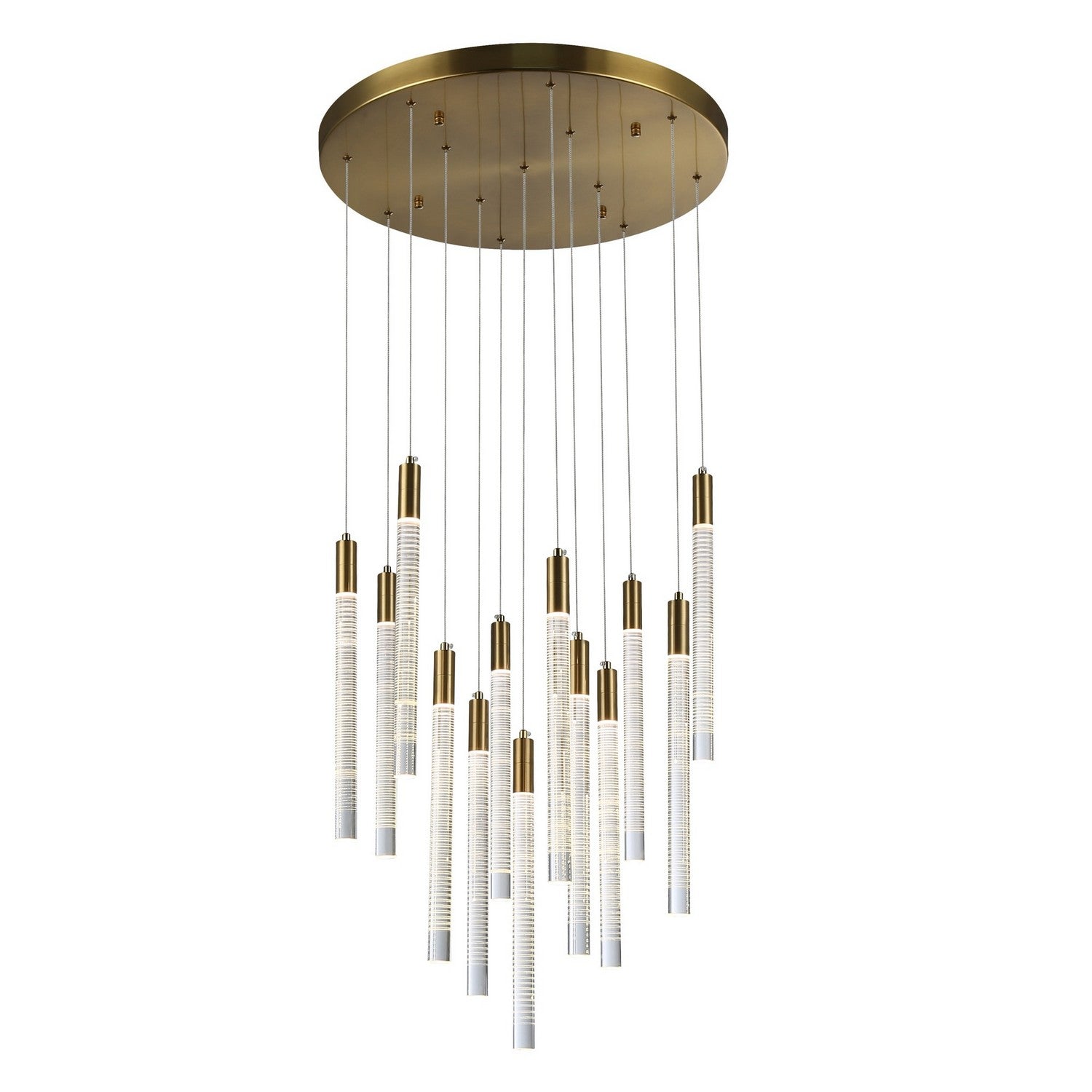 Artcraft LED Chandelier from the Celine collection in Brass finish