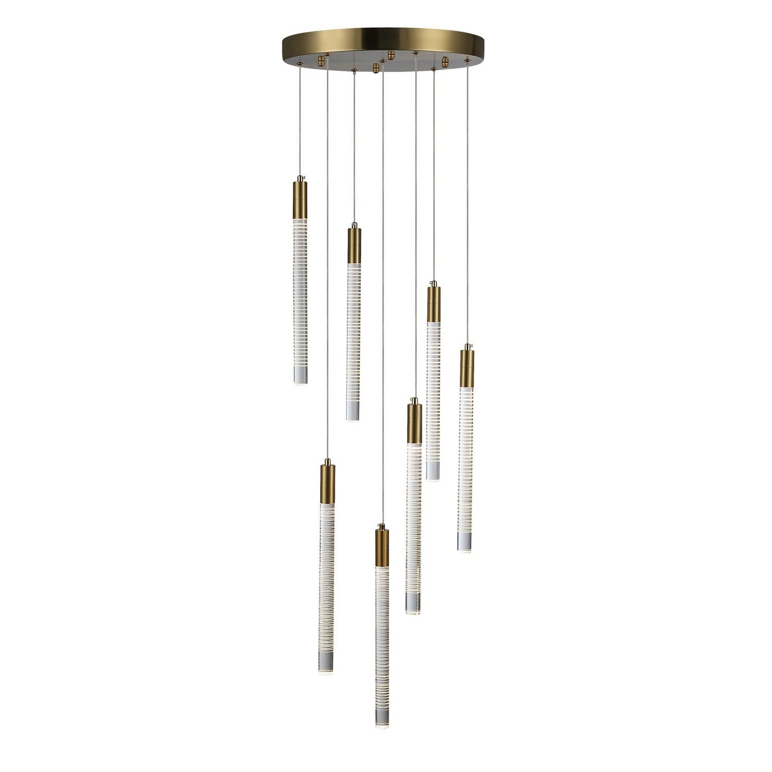 Artcraft LED Chandelier from the Celine collection in Brass finish