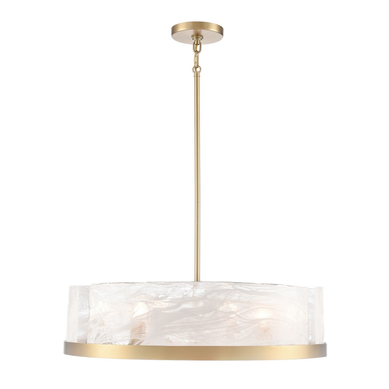 Artcraft Six Light Chandelier from the Skye collection in Brass finish