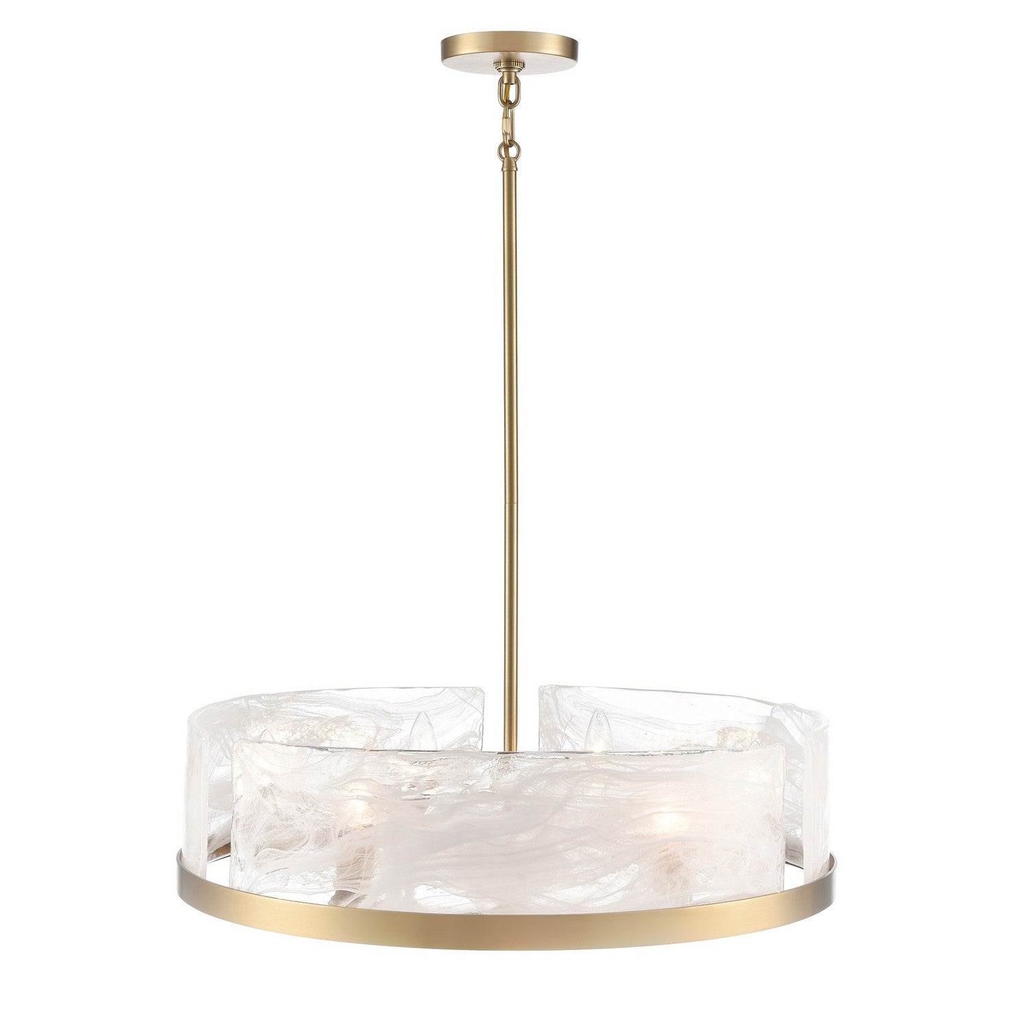 Artcraft Six Light Chandelier from the Skye collection in Brass finish
