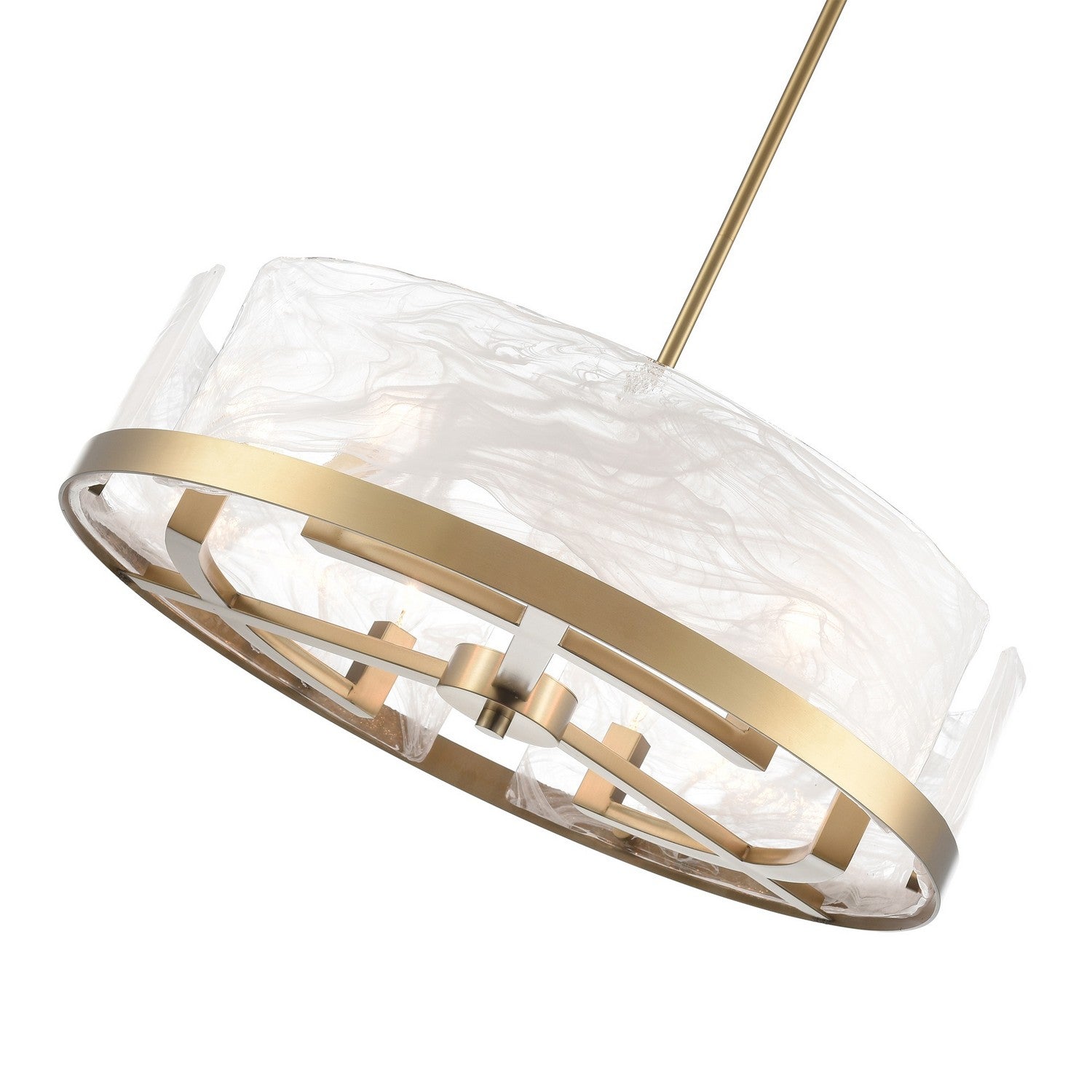 Artcraft Six Light Chandelier from the Skye collection in Brass finish