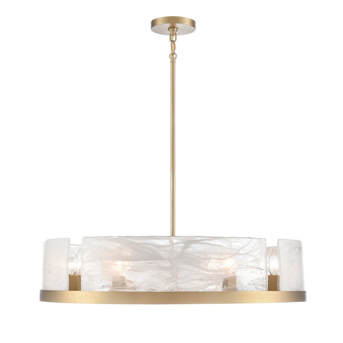 Artcraft Eight Light Chandelier from the Skye collection in Brass finish