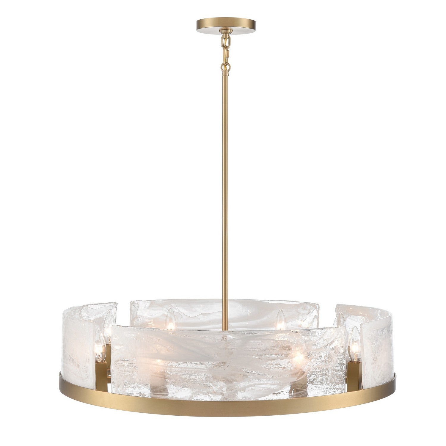 Artcraft Eight Light Chandelier from the Skye collection in Brass finish