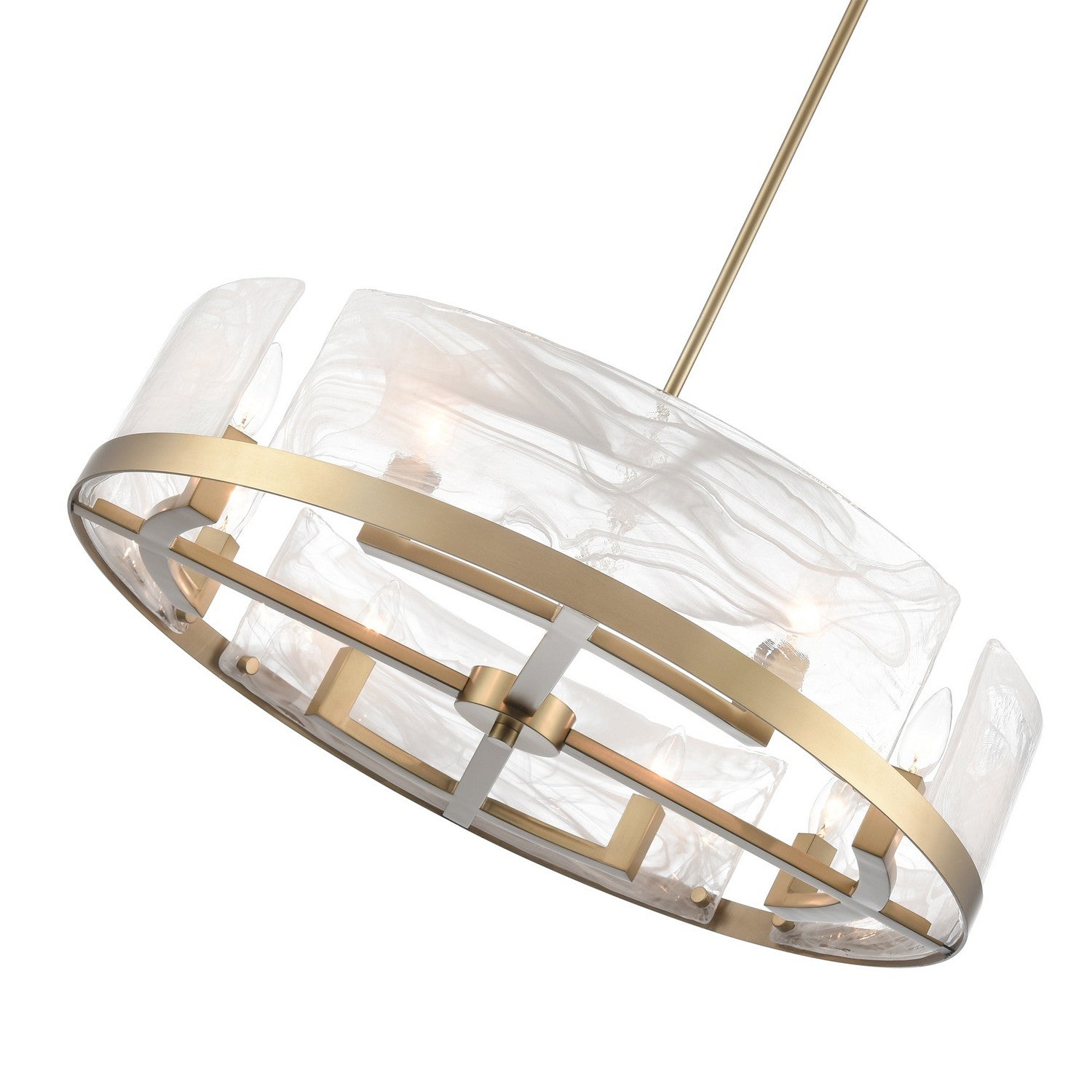 Artcraft Eight Light Chandelier from the Skye collection in Brass finish