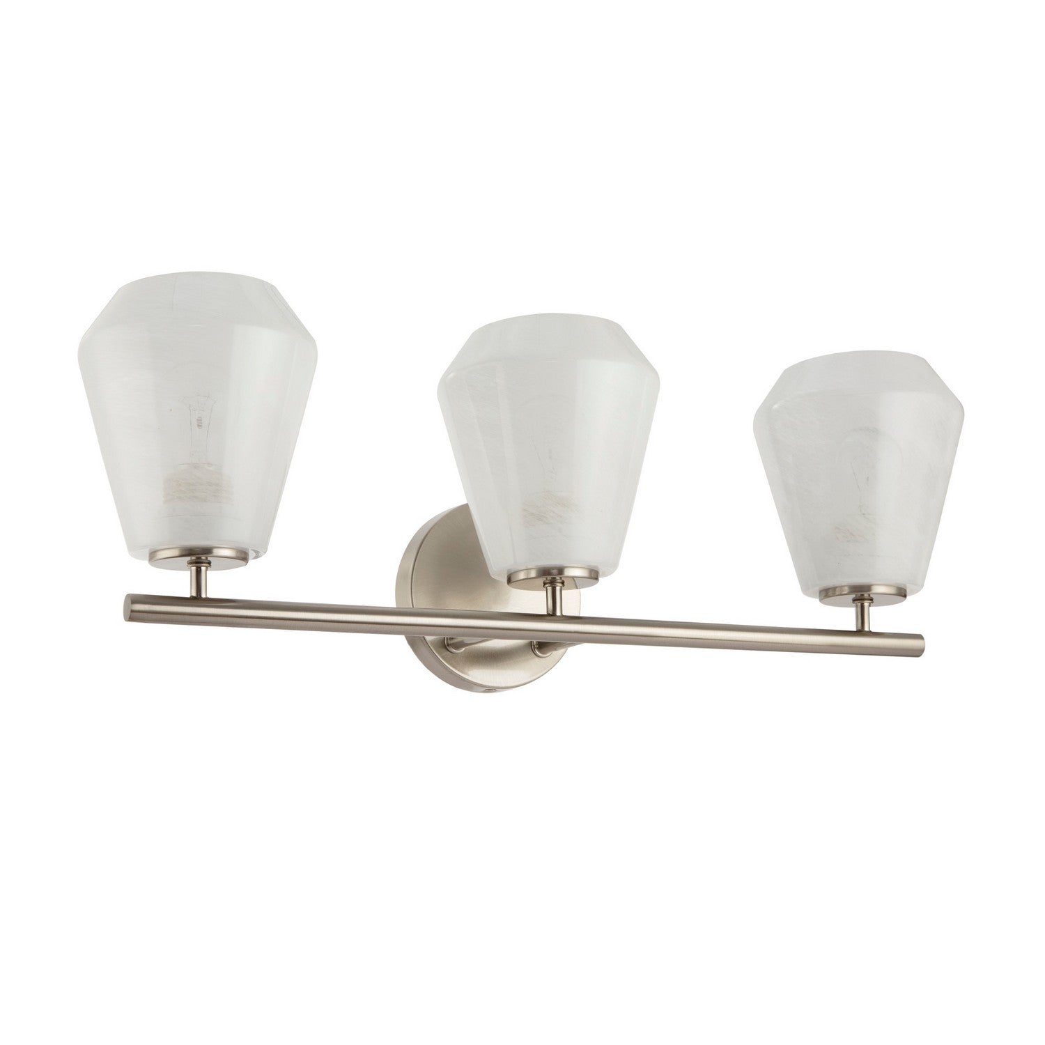 Artcraft Three Light Bathroom Vanity from the Brooke collection in Brushed Nickel finish