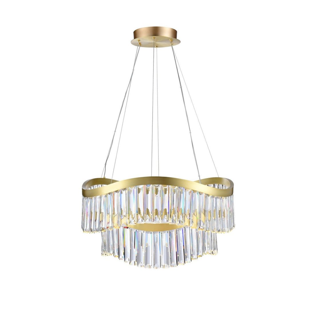 Artcraft LED Chandelier from the Jules collection in Brass finish