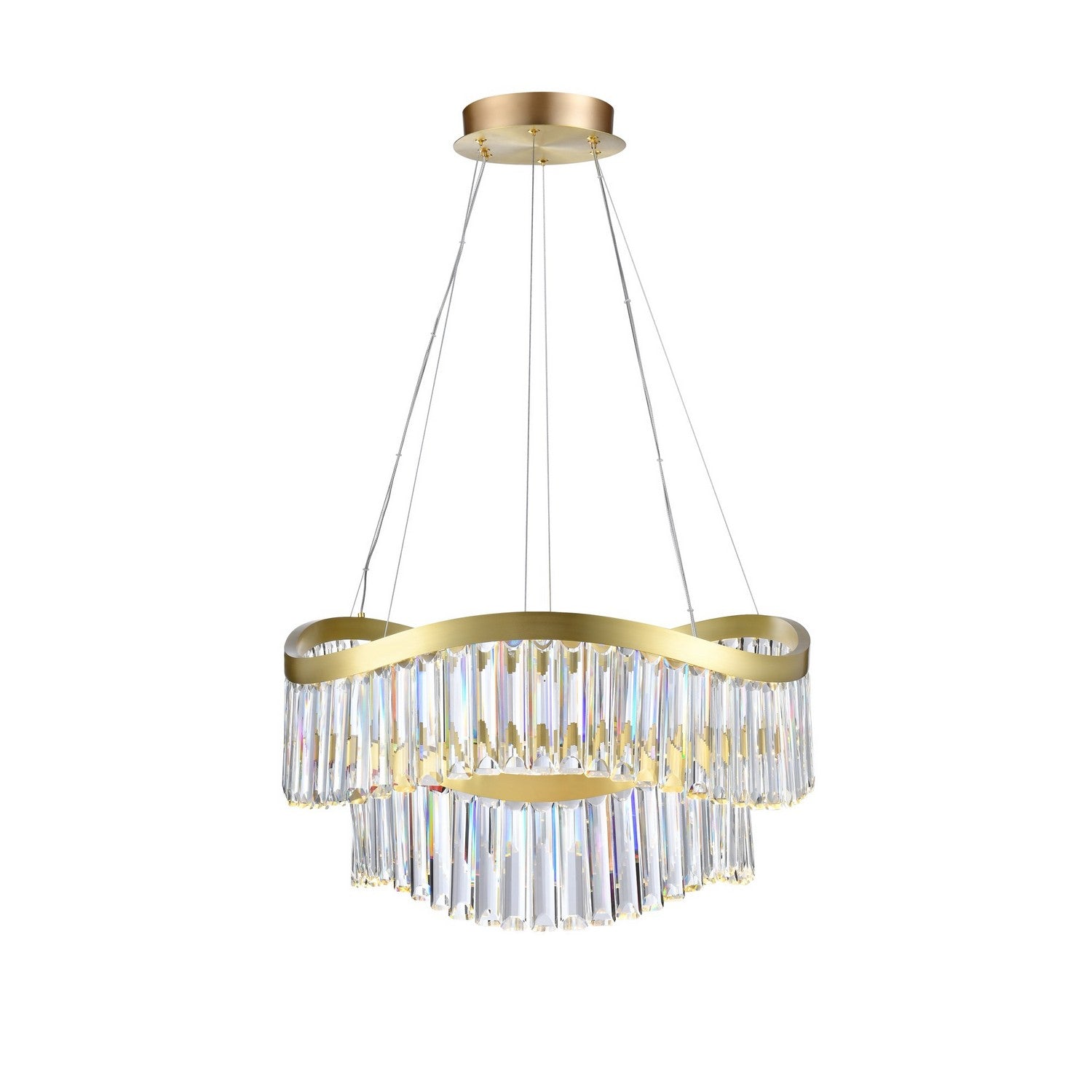 Artcraft LED Chandelier from the Jules collection in Brass finish
