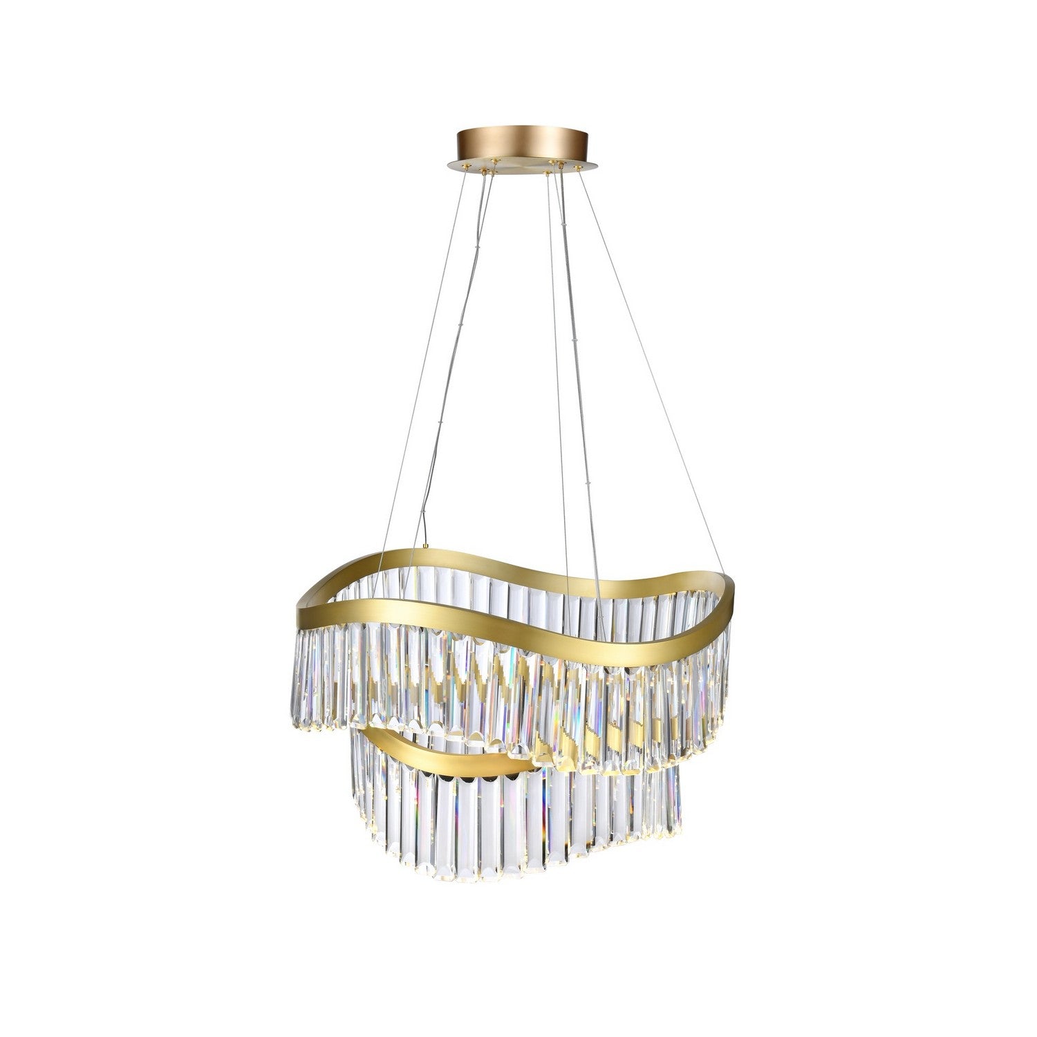 Artcraft LED Chandelier from the Jules collection in Brass finish