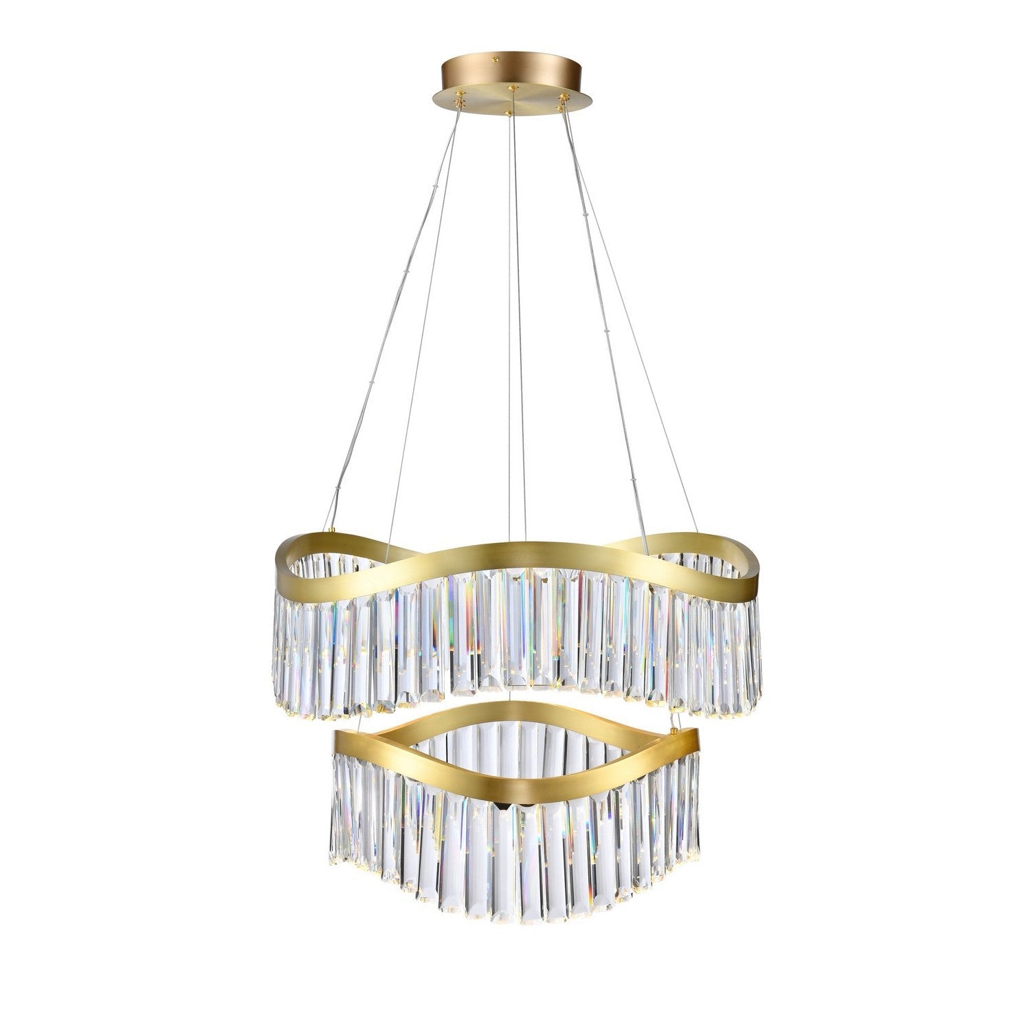 Artcraft LED Chandelier from the Jules collection in Brass finish