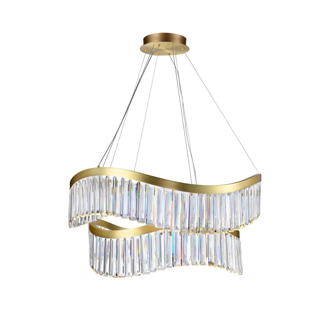 Artcraft LED Chandelier from the Jules collection in Brass finish