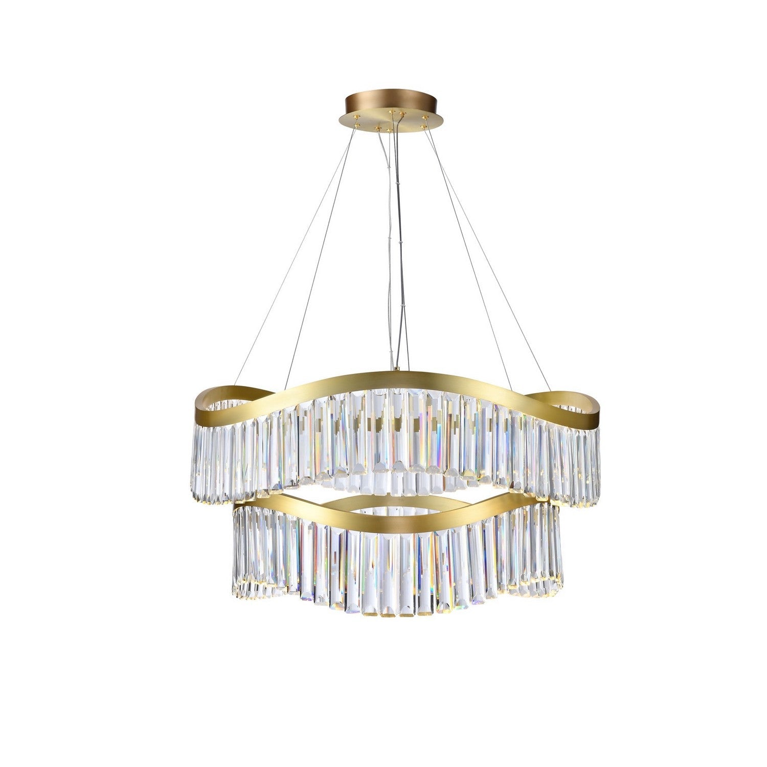 Artcraft LED Chandelier from the Jules collection in Brass finish