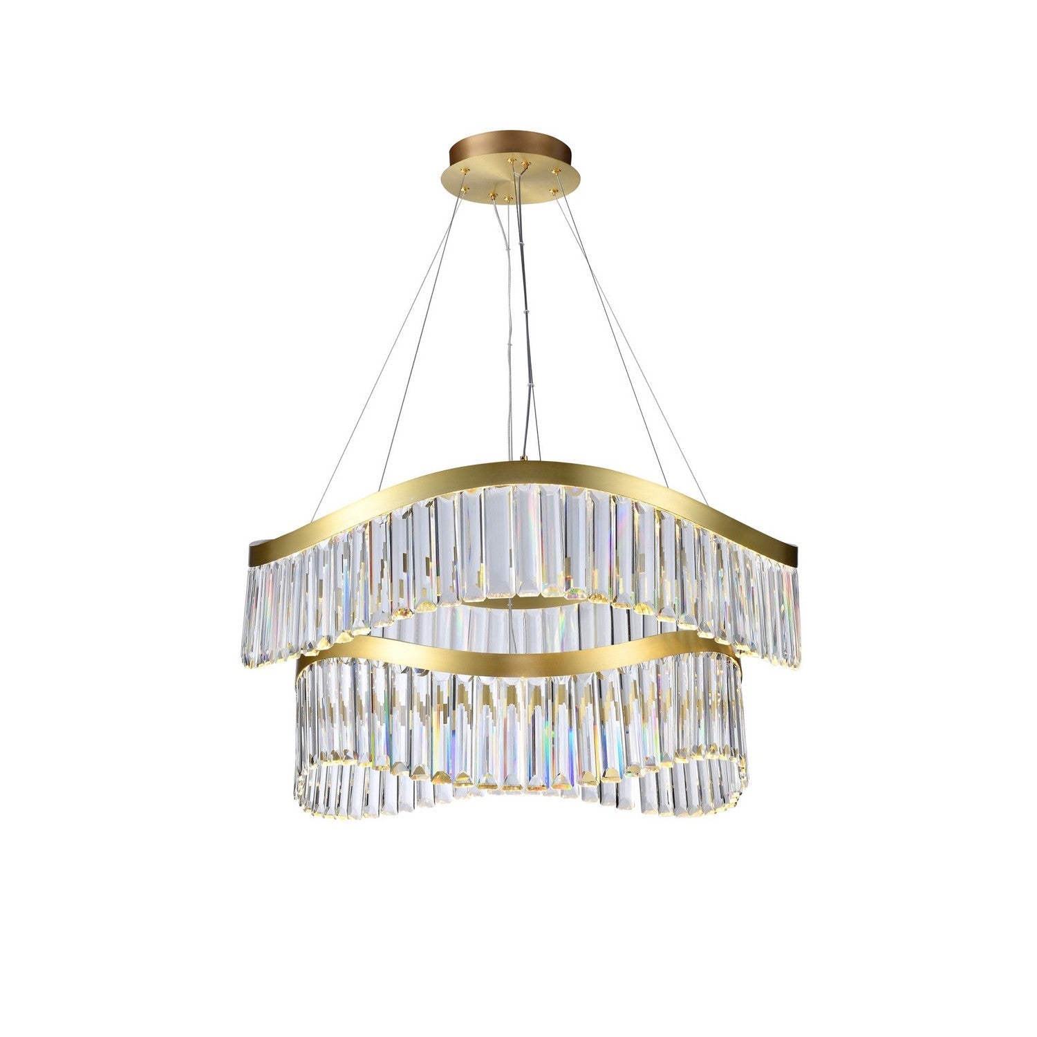 Artcraft LED Chandelier from the Jules collection in Brass finish