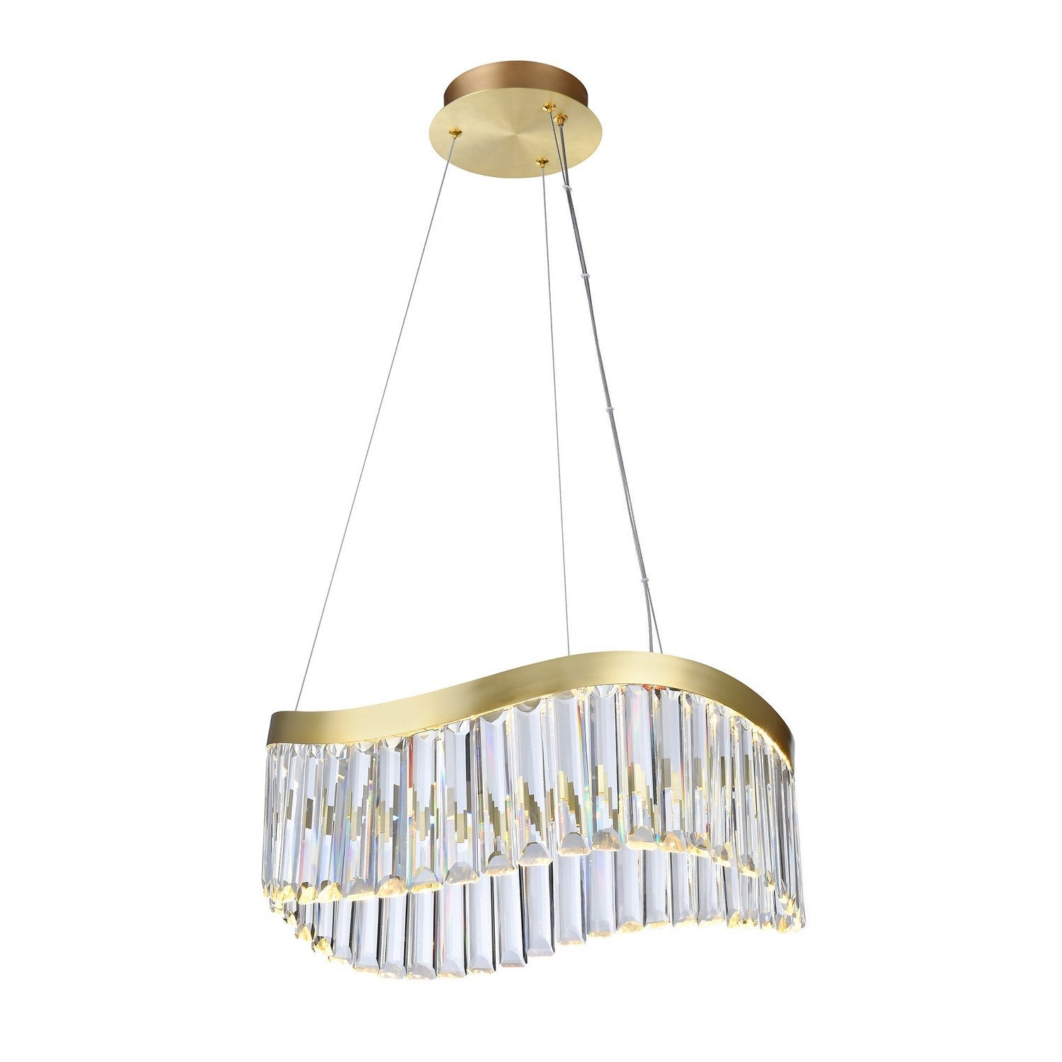 Artcraft LED Chandelier from the Jules collection in Brass finish