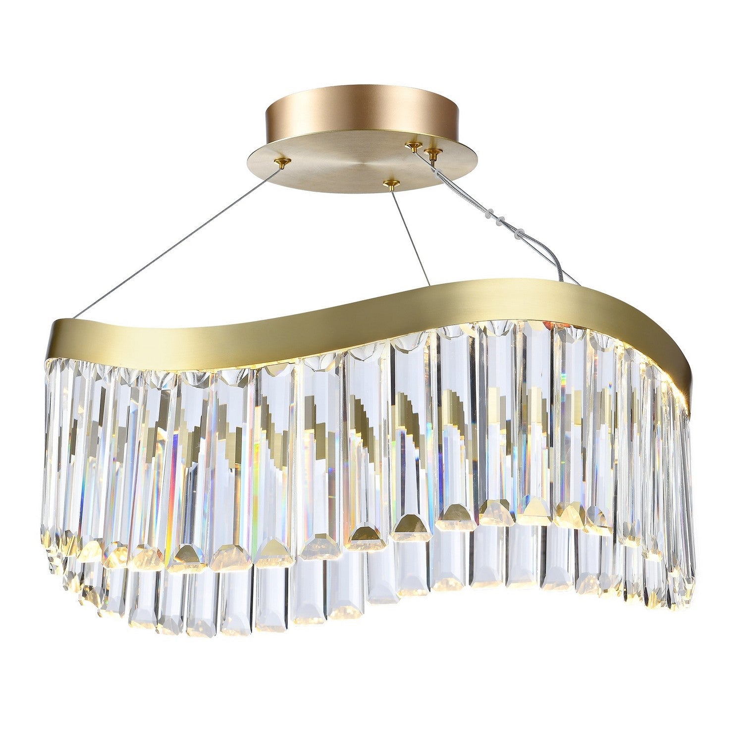 Artcraft LED Chandelier from the Jules collection in Brass finish