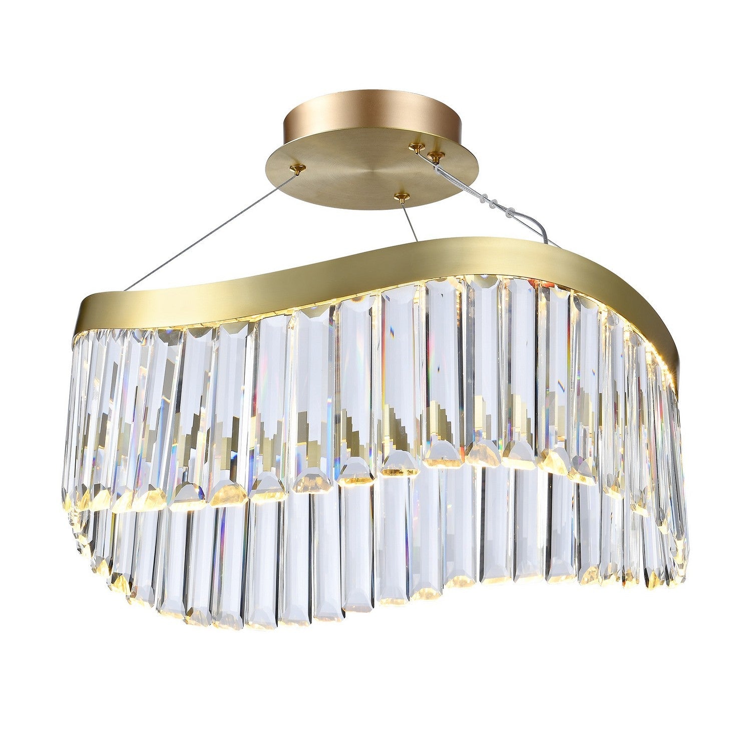 Artcraft LED Chandelier from the Jules collection in Brass finish