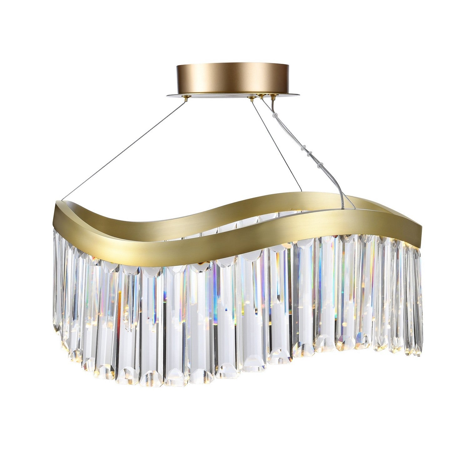 Artcraft LED Chandelier from the Jules collection in Brass finish