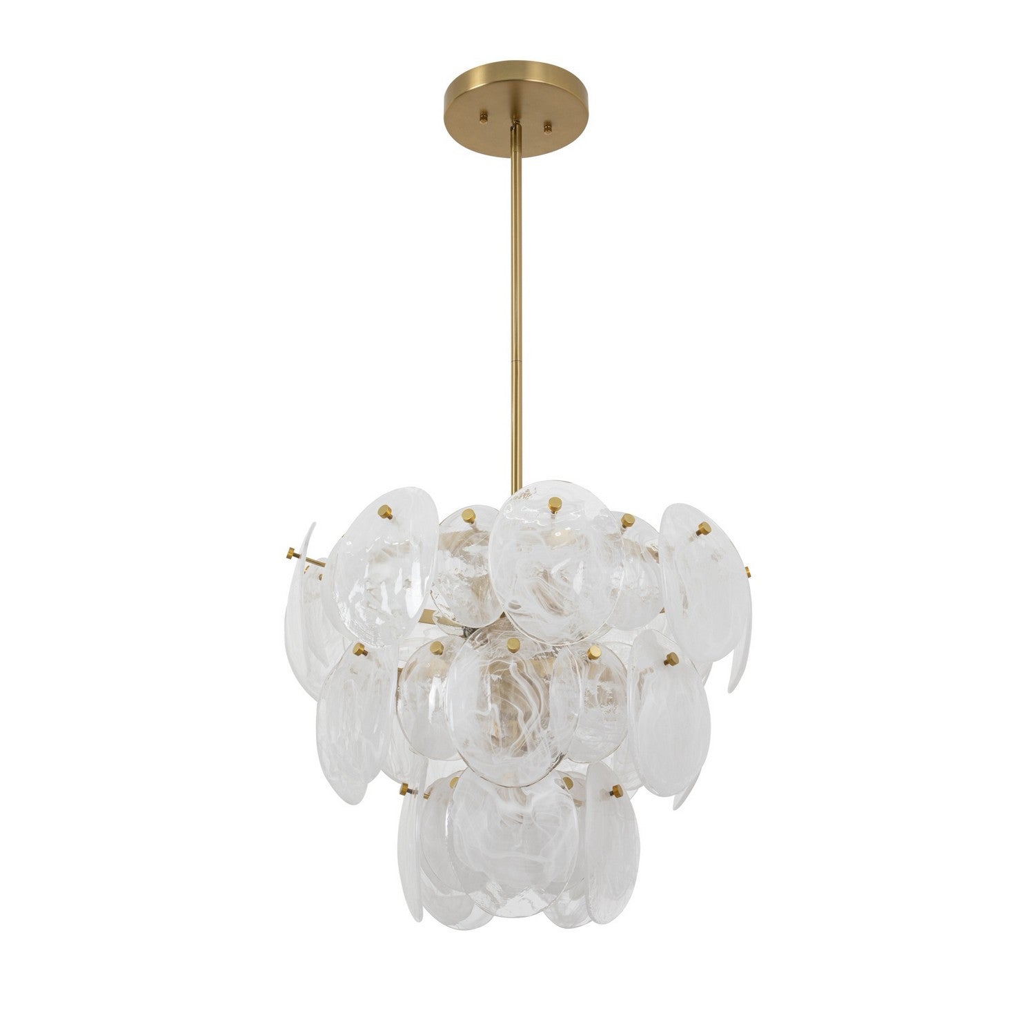Artcraft Eight Light Chandelier from the Lily collection in Brushed Brass finish