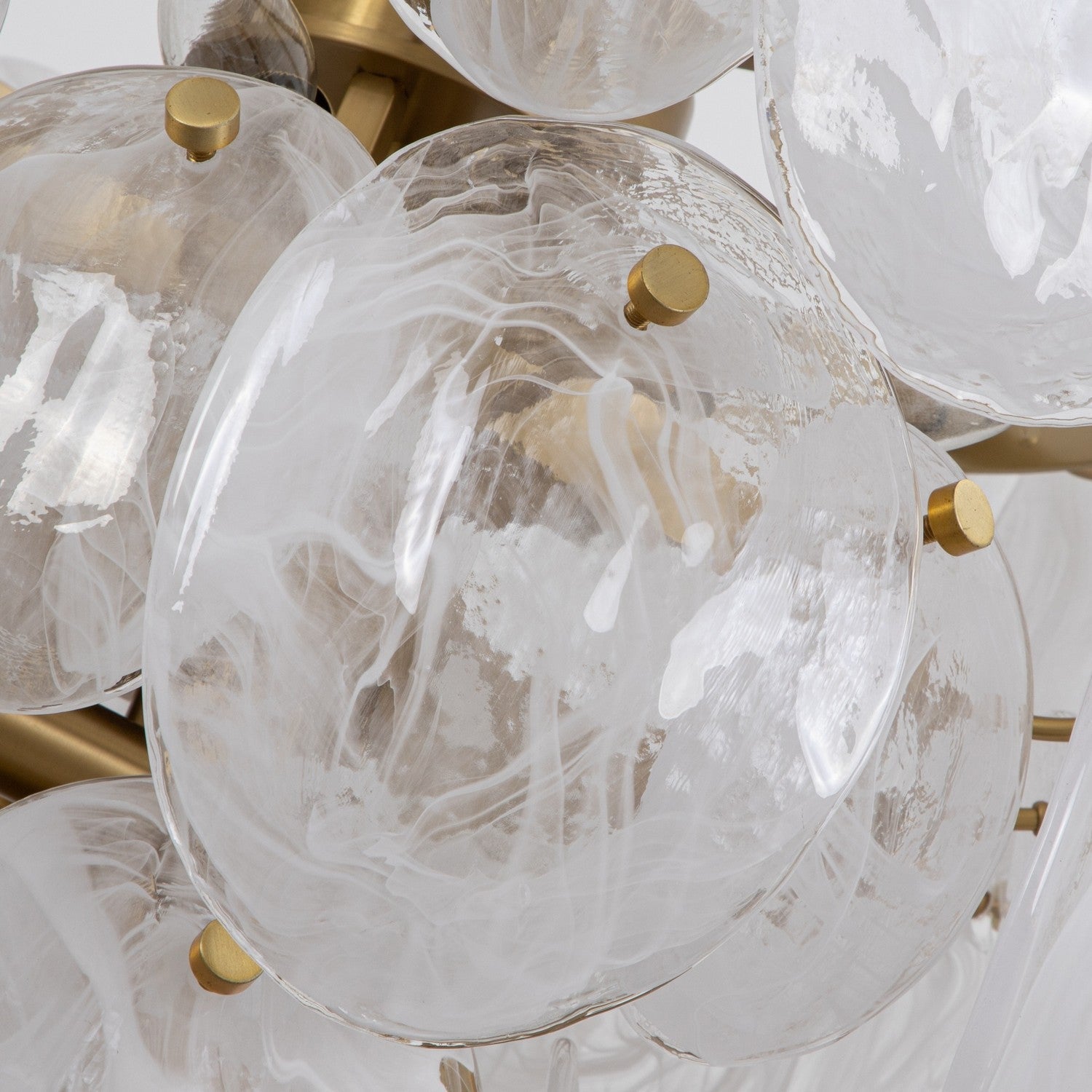 Artcraft Eight Light Chandelier from the Lily collection in Brushed Brass finish