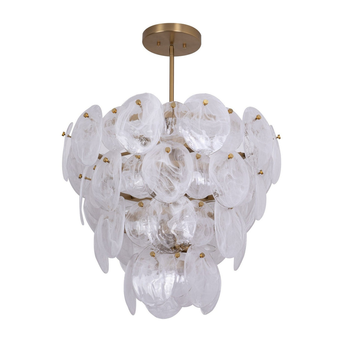 Artcraft 13 Light Chandelier from the Lily collection in Brushed Brass finish