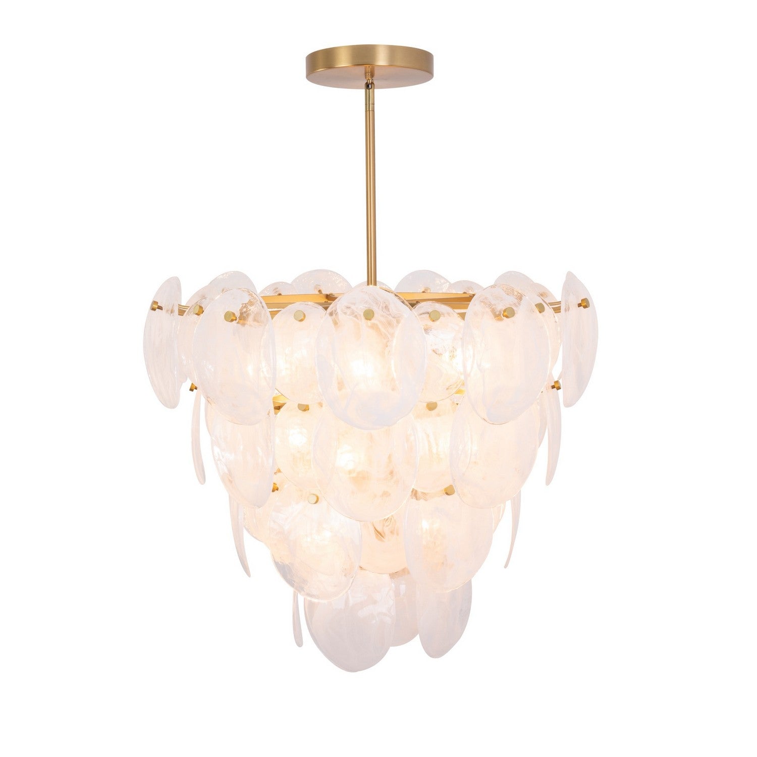 Artcraft 13 Light Chandelier from the Lily collection in Brushed Brass finish
