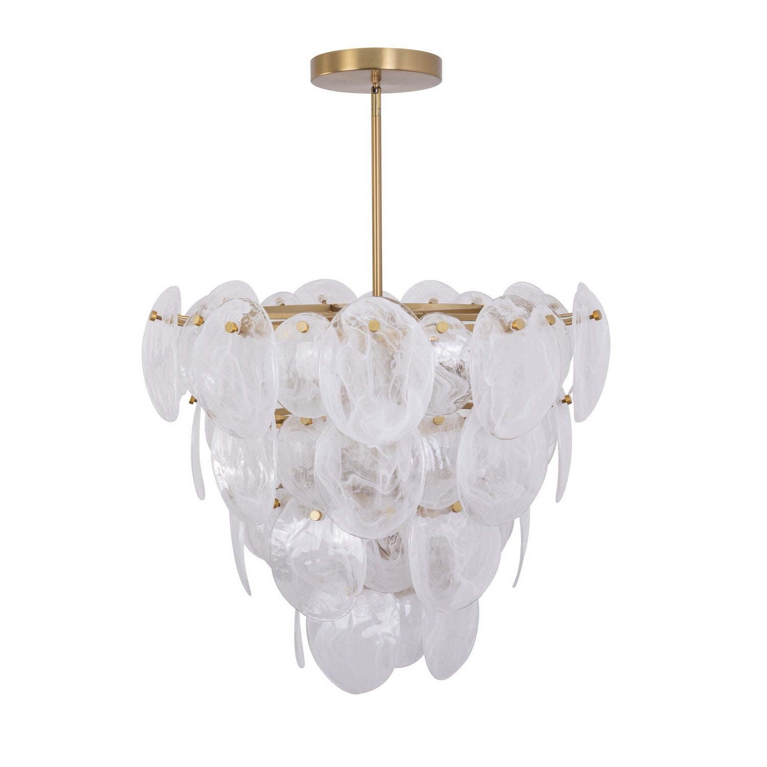 Artcraft 13 Light Chandelier from the Lily collection in Brushed Brass finish