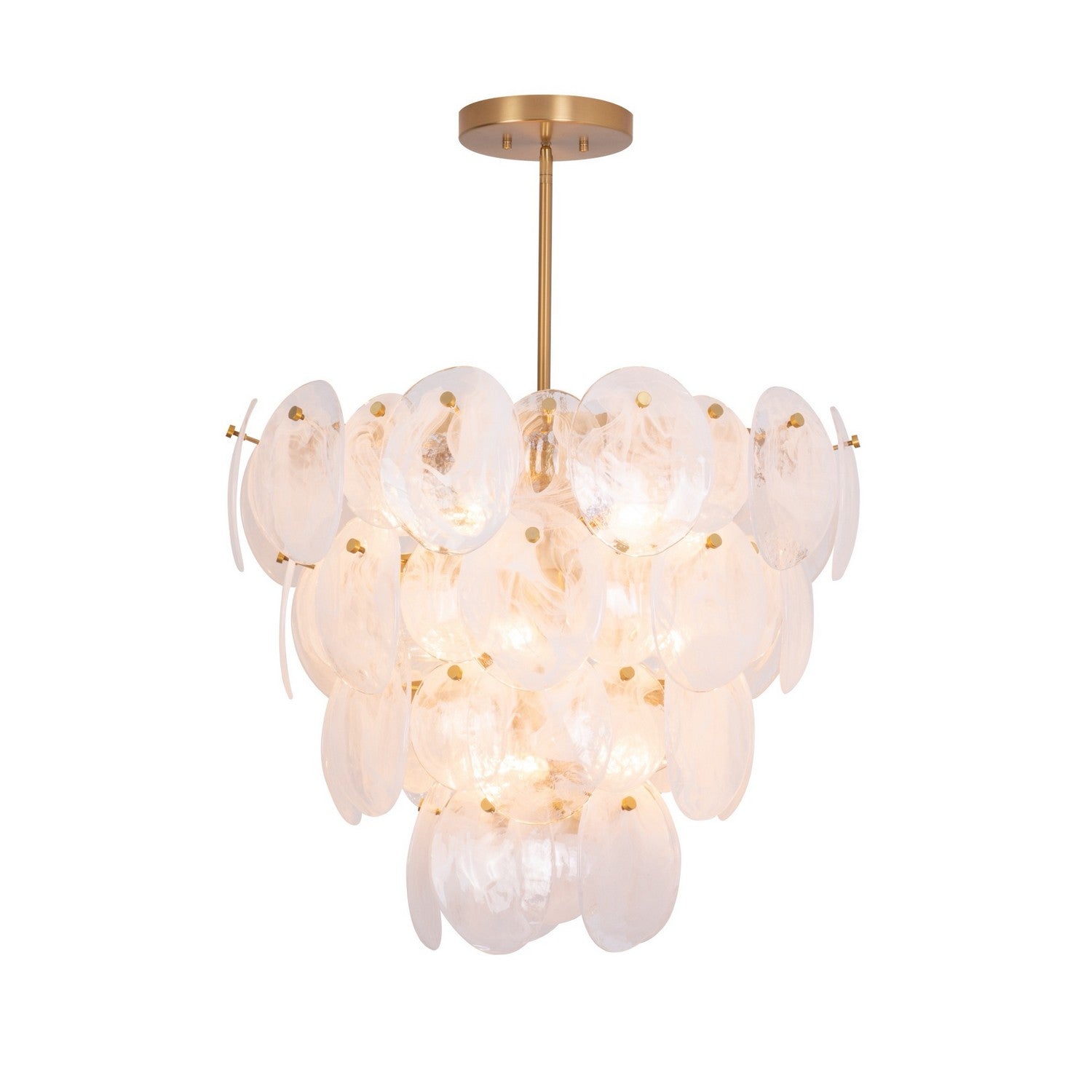 Artcraft 13 Light Chandelier from the Lily collection in Brushed Brass finish