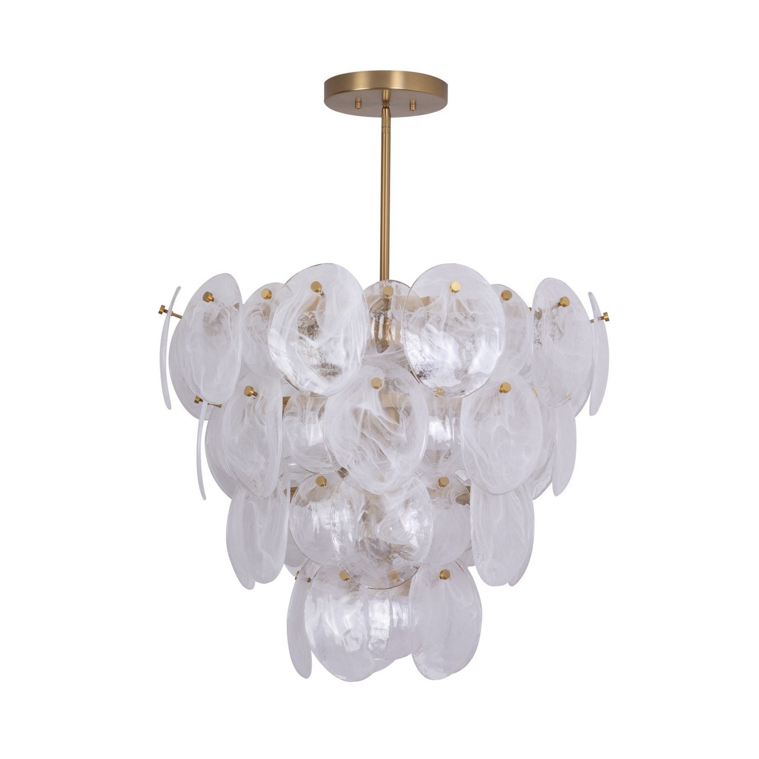 Artcraft 13 Light Chandelier from the Lily collection in Brushed Brass finish