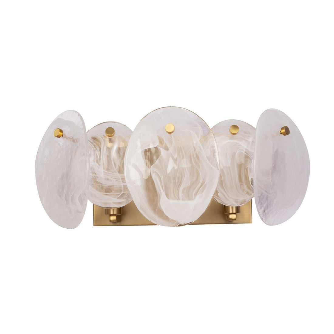 Artcraft Three Light Bathroom Vanity from the Lily collection in Brushed Brass finish