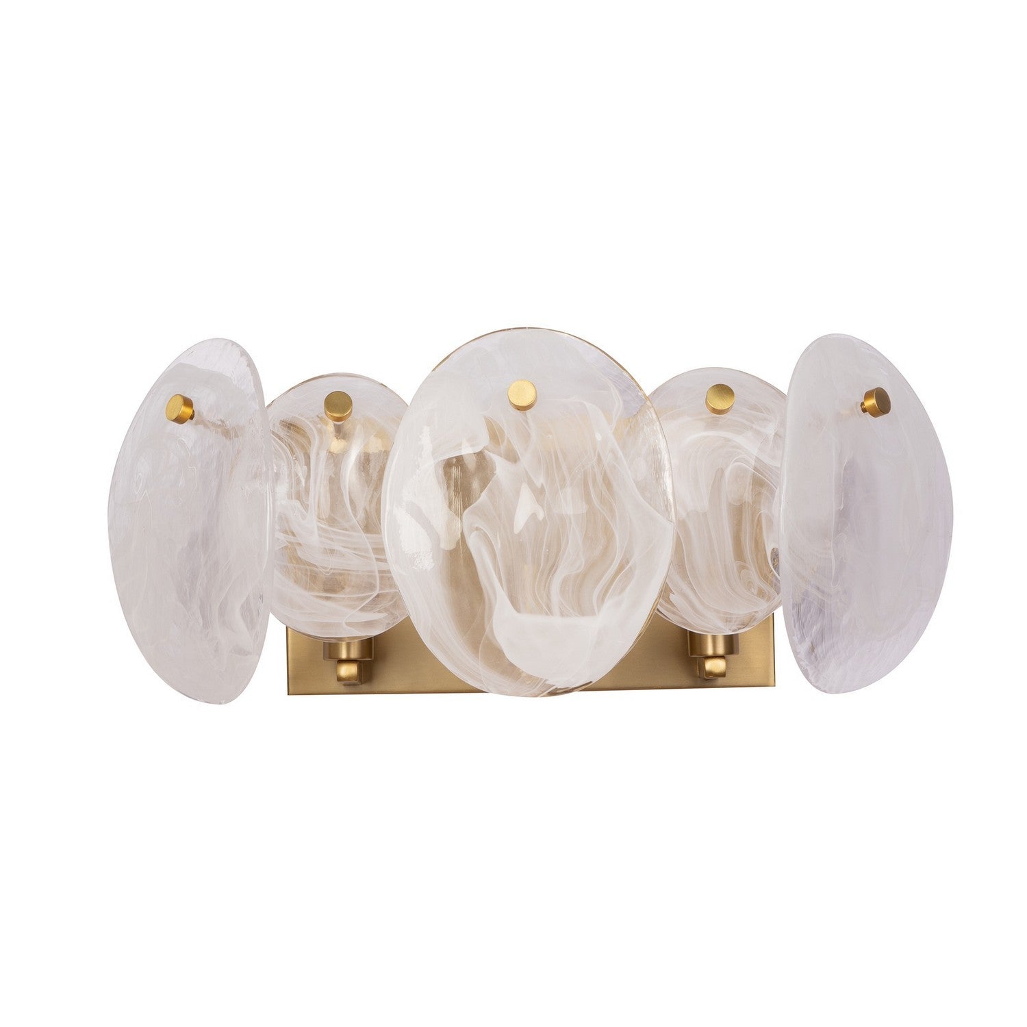 Artcraft Three Light Bathroom Vanity from the Lily collection in Brushed Brass finish