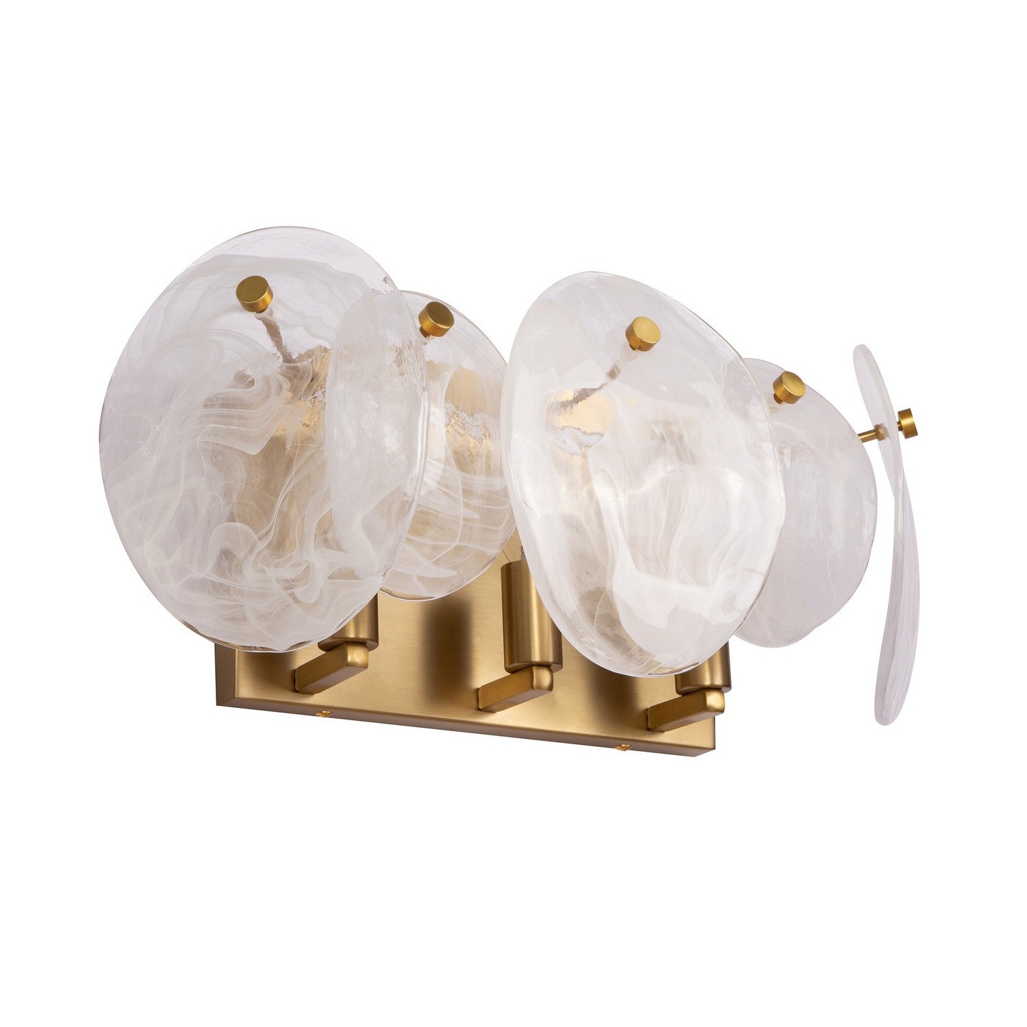 Artcraft Three Light Bathroom Vanity from the Lily collection in Brushed Brass finish