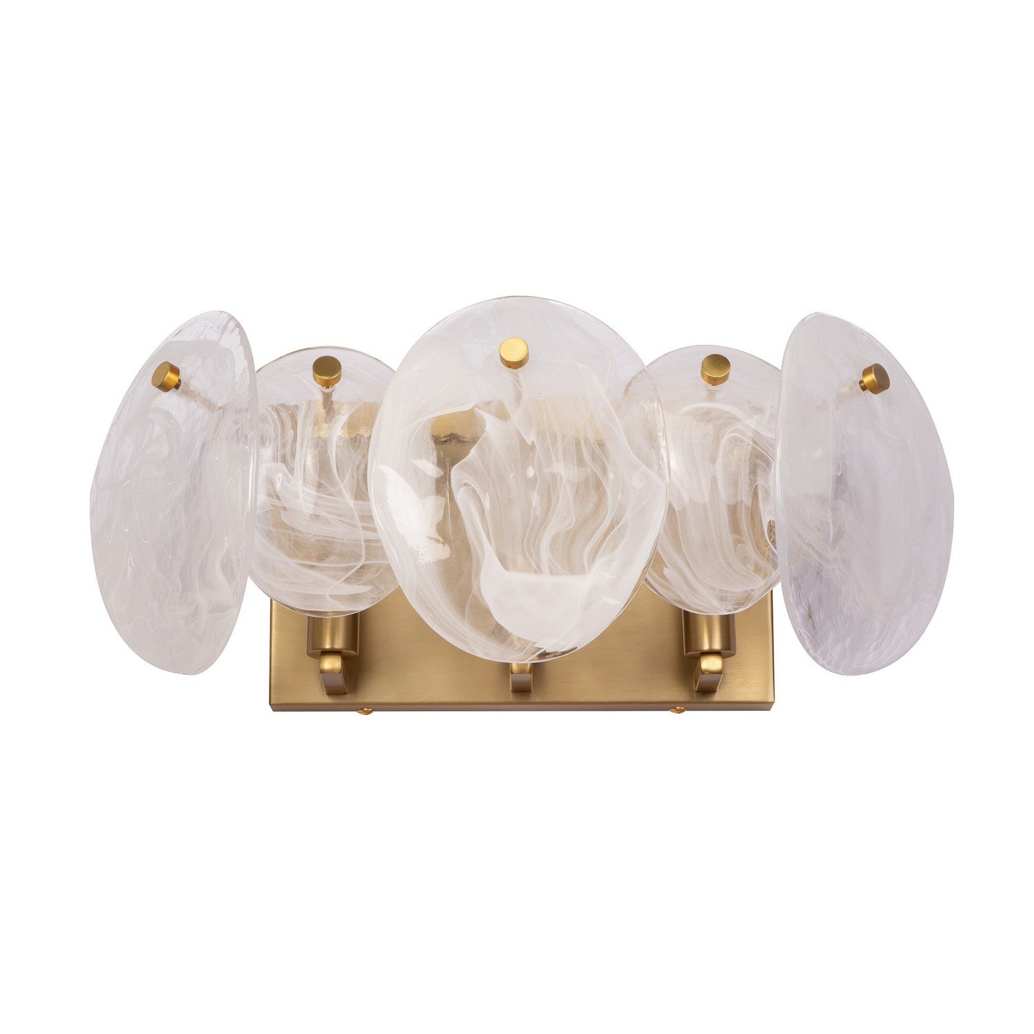 Artcraft Three Light Bathroom Vanity from the Lily collection in Brushed Brass finish