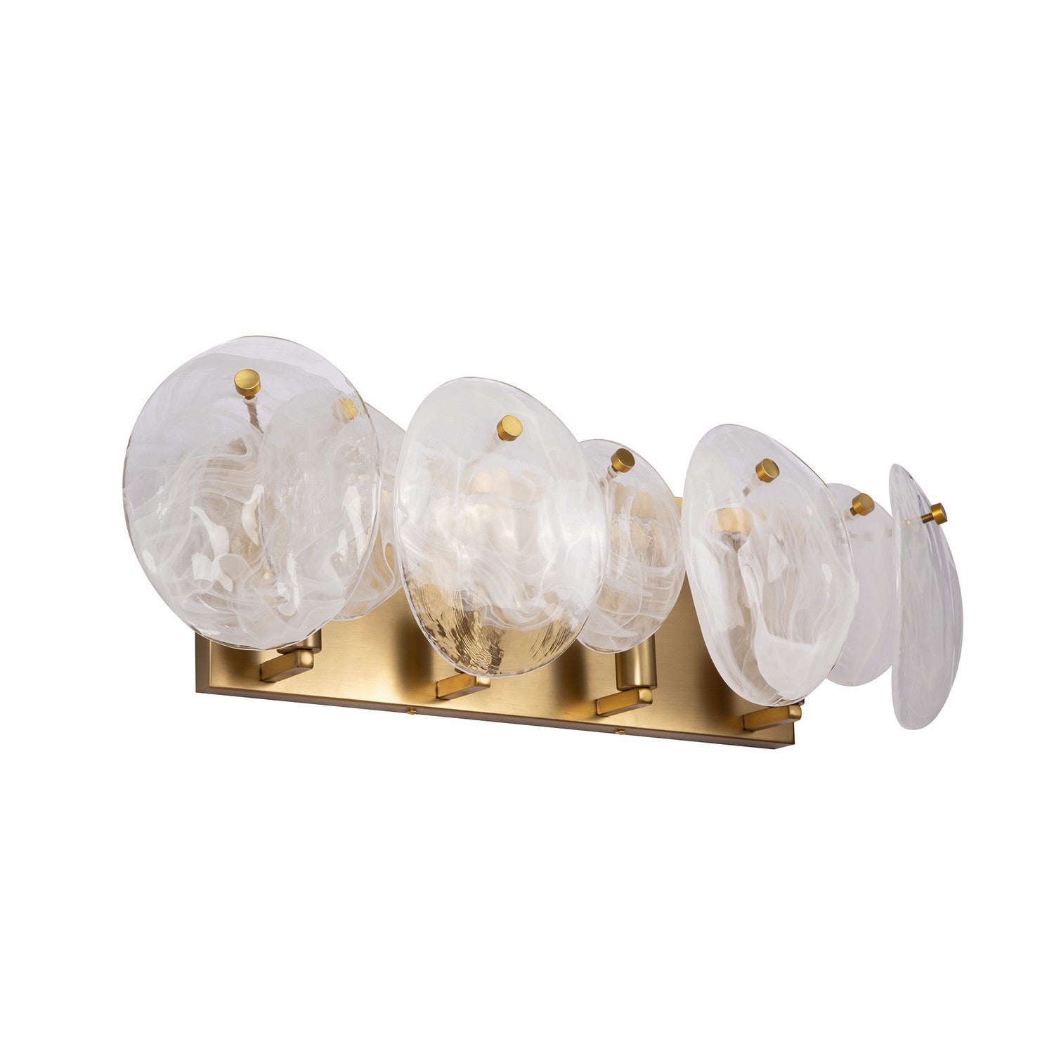 Artcraft Four Light Bathroom Vanity from the Lily collection in Brushed Brass finish