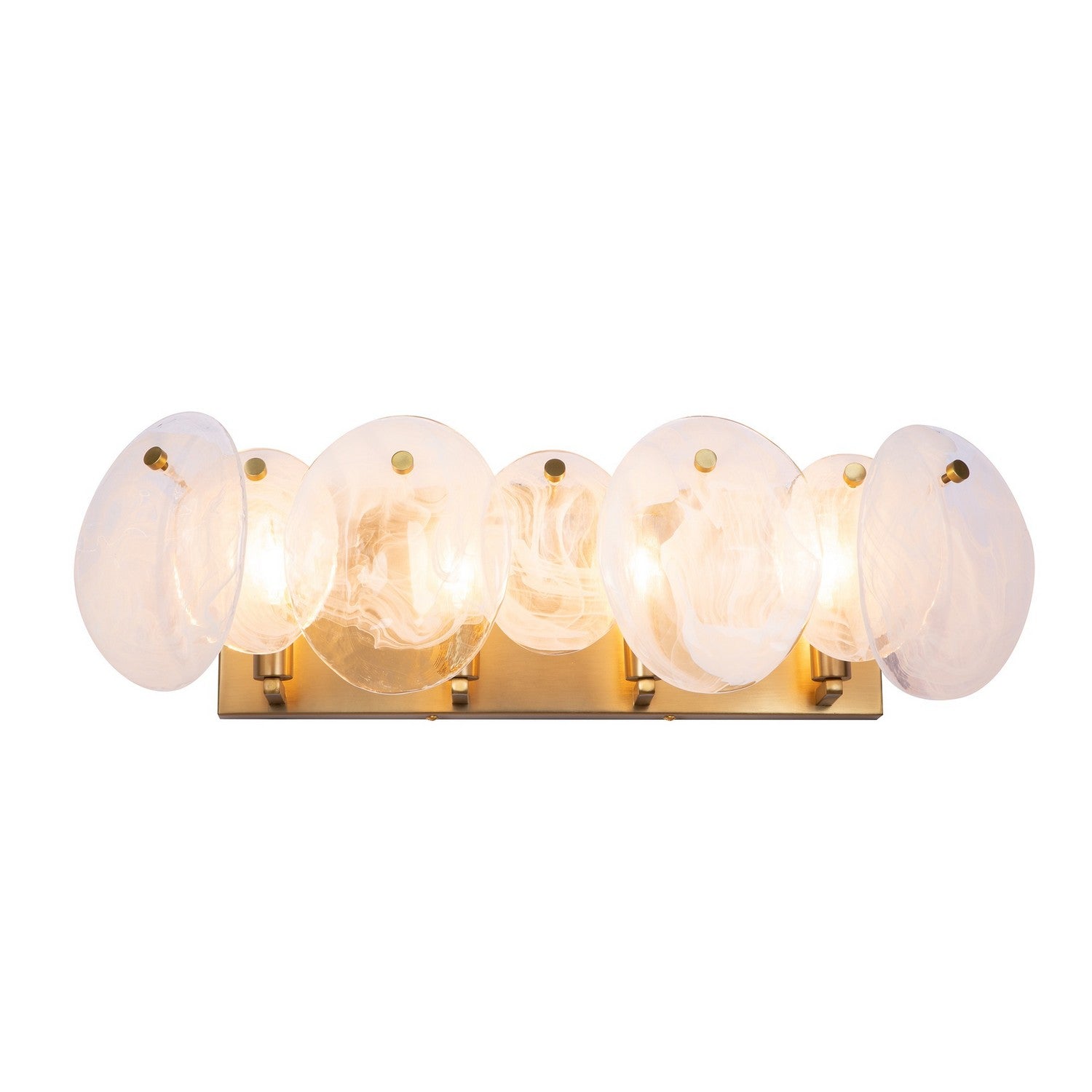 Artcraft Four Light Bathroom Vanity from the Lily collection in Brushed Brass finish